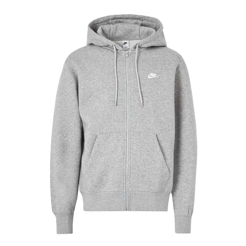 Club Full Zip Fleece Grey Hoodie