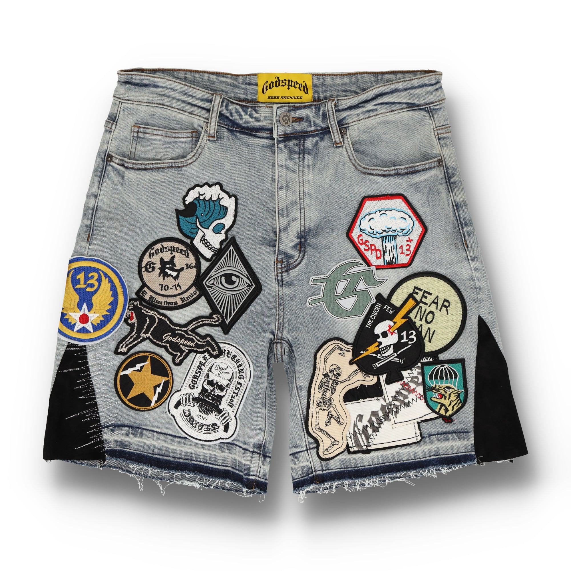 Patchwork Denim V2  Shorts