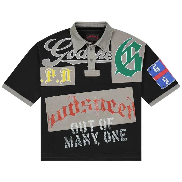 Godspeed New York-Heritage Patchwork Polo T-Shirt