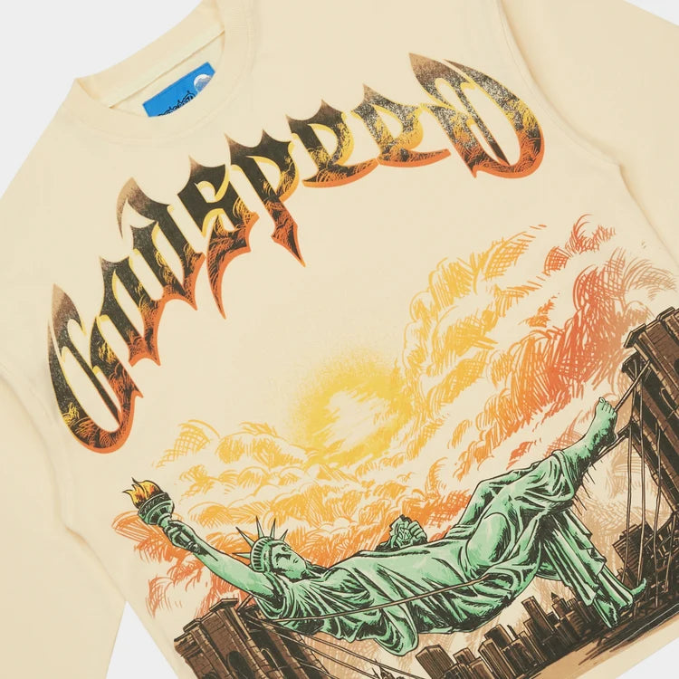 Godspeed New York-BURNT BRIDGE II LS NG Bone T-shirt