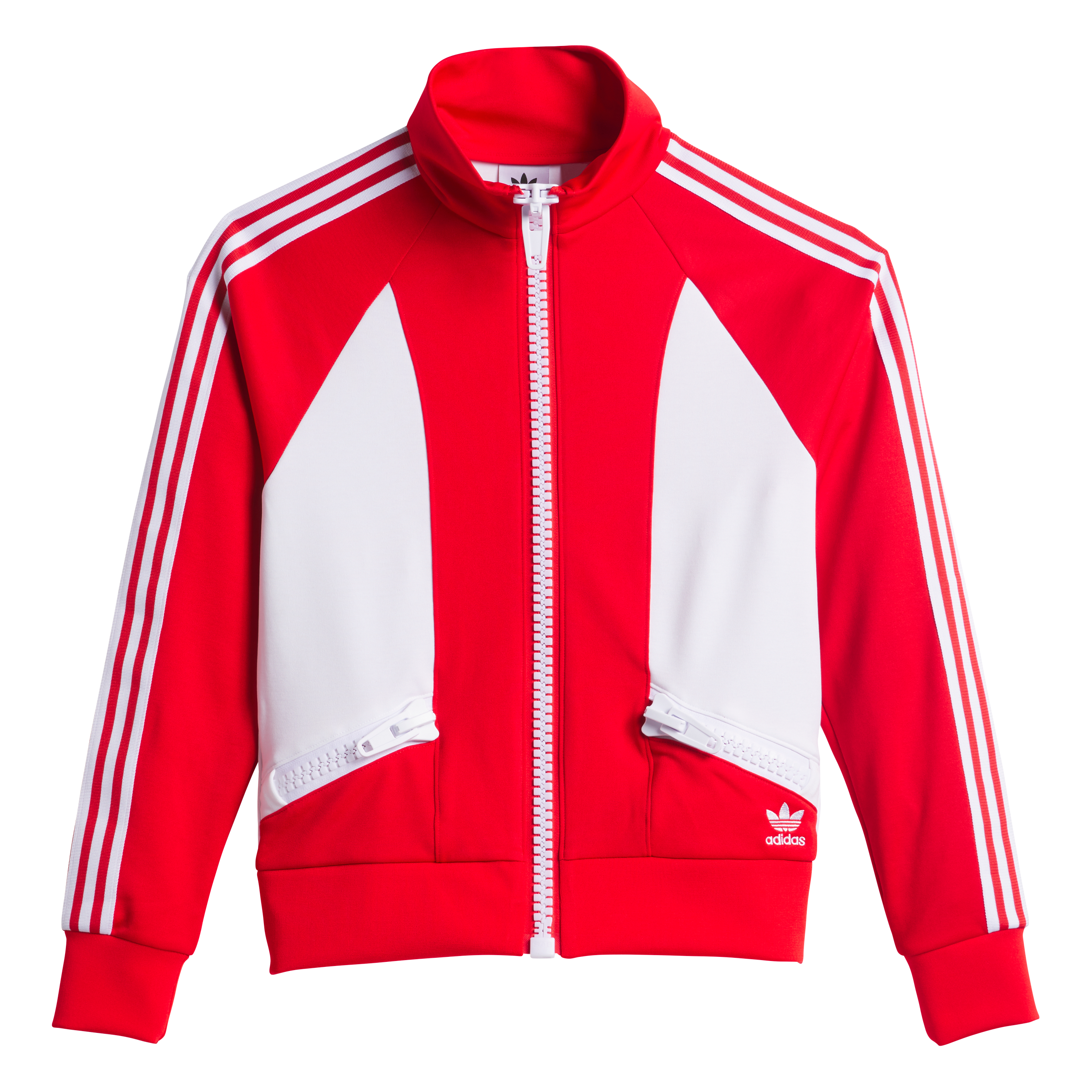 Jeremy Scott Big Zip Jacket Red White – WOODstack Jeremy Scott Big Zip Jacket Red White – WOODstack