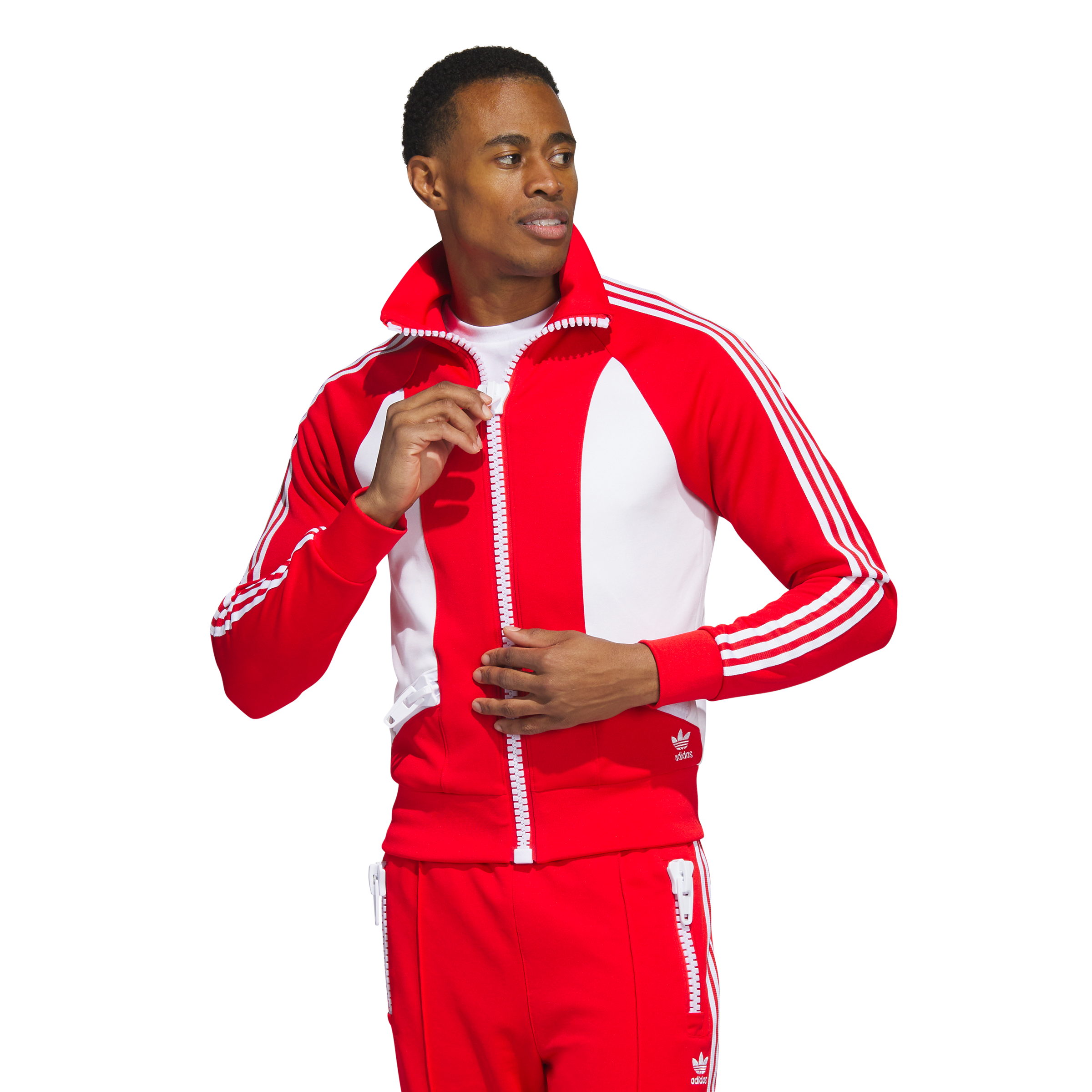 Jeremy Scott Big Zip Jacket Red White