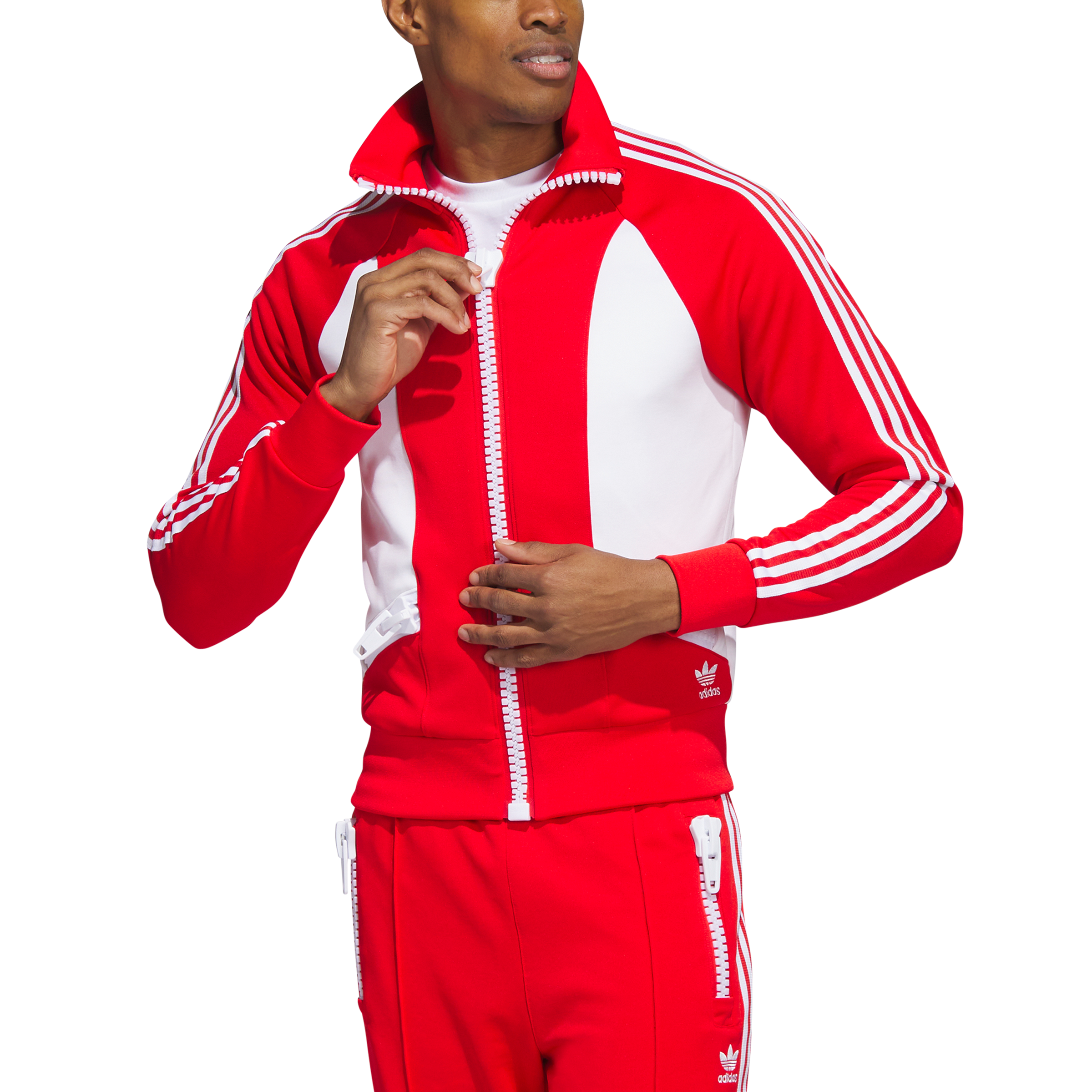 Jeremy Scott Big Zip Jacket Red White
