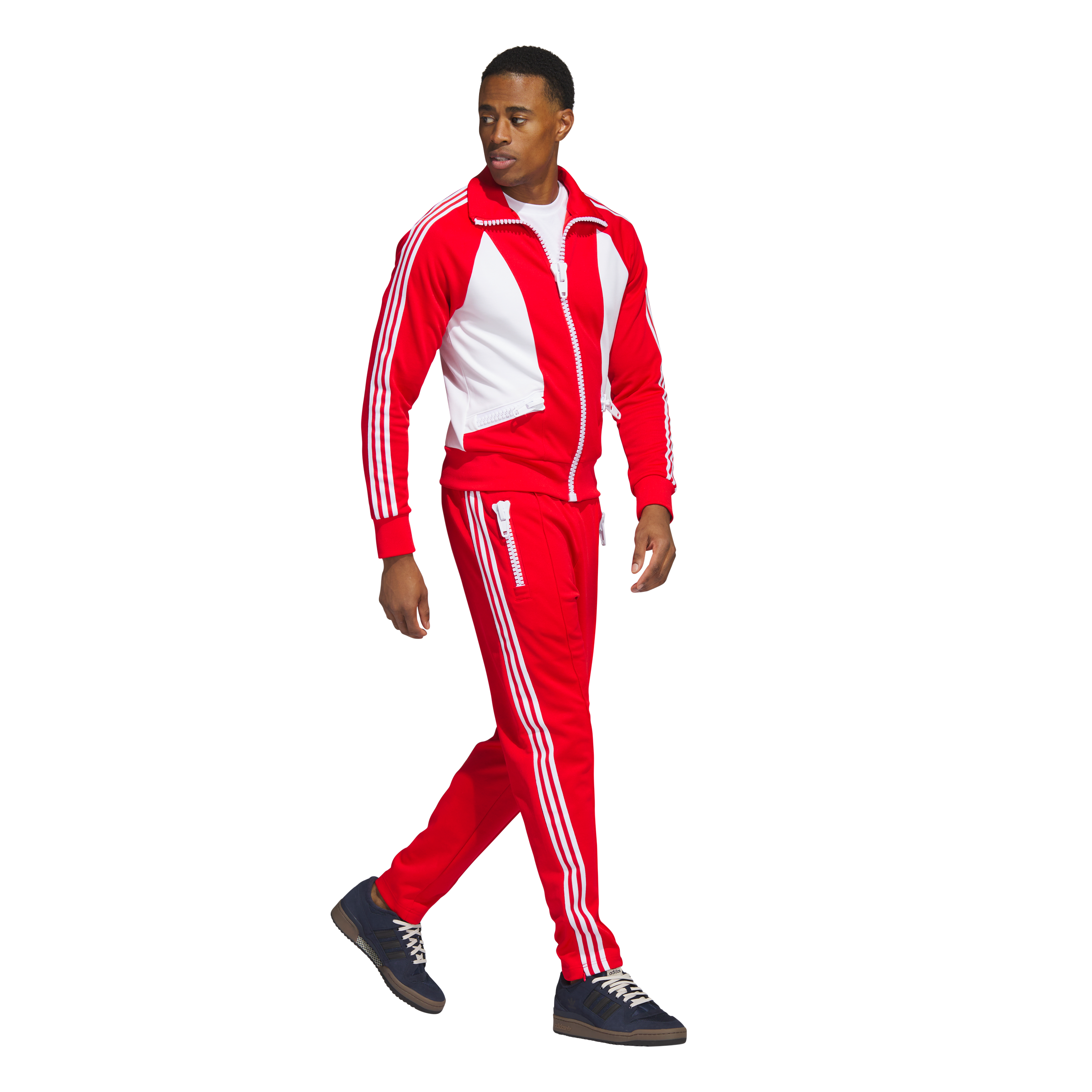 Jeremy Scott Big Zip Jacket Red White