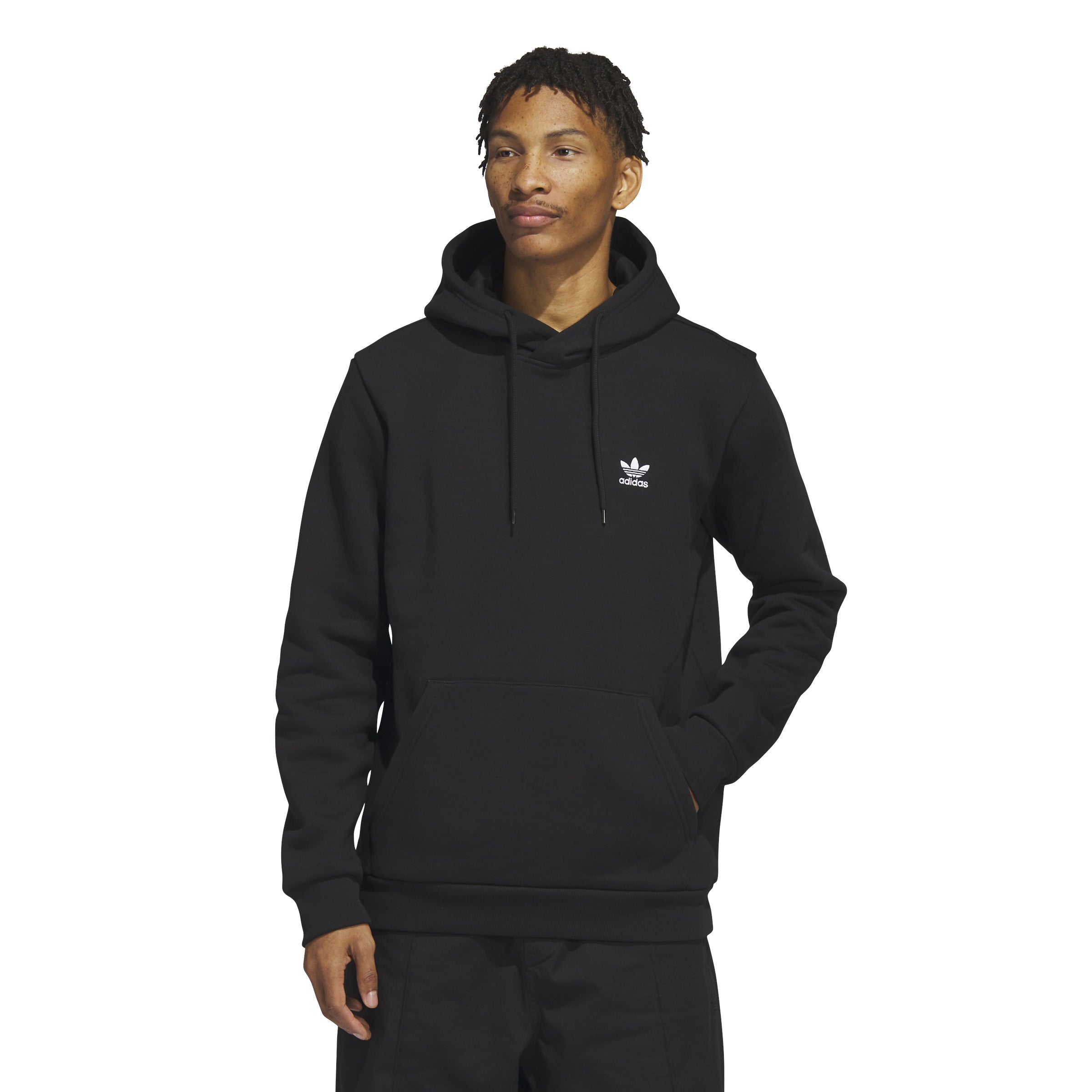 Trefoil Essentials Pullover Hoodie Black