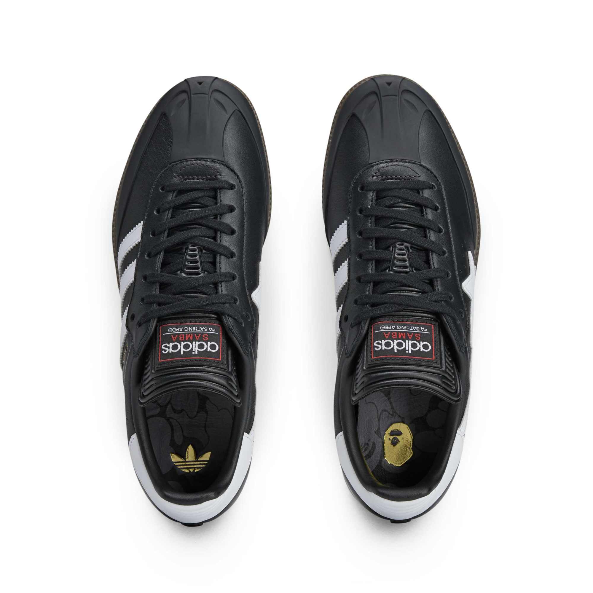 Samba Bape Black White Gum