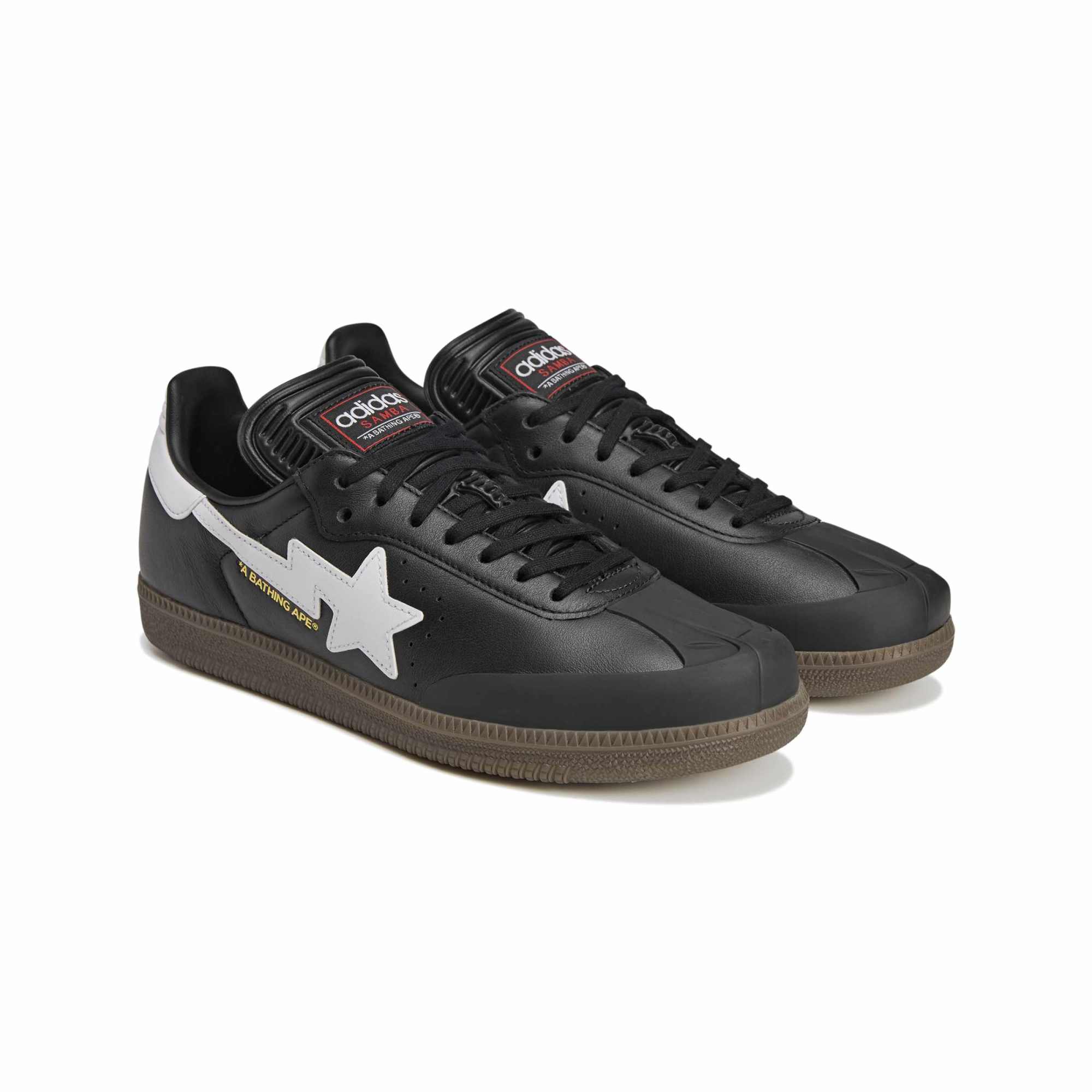 Samba Bape Black White Gum