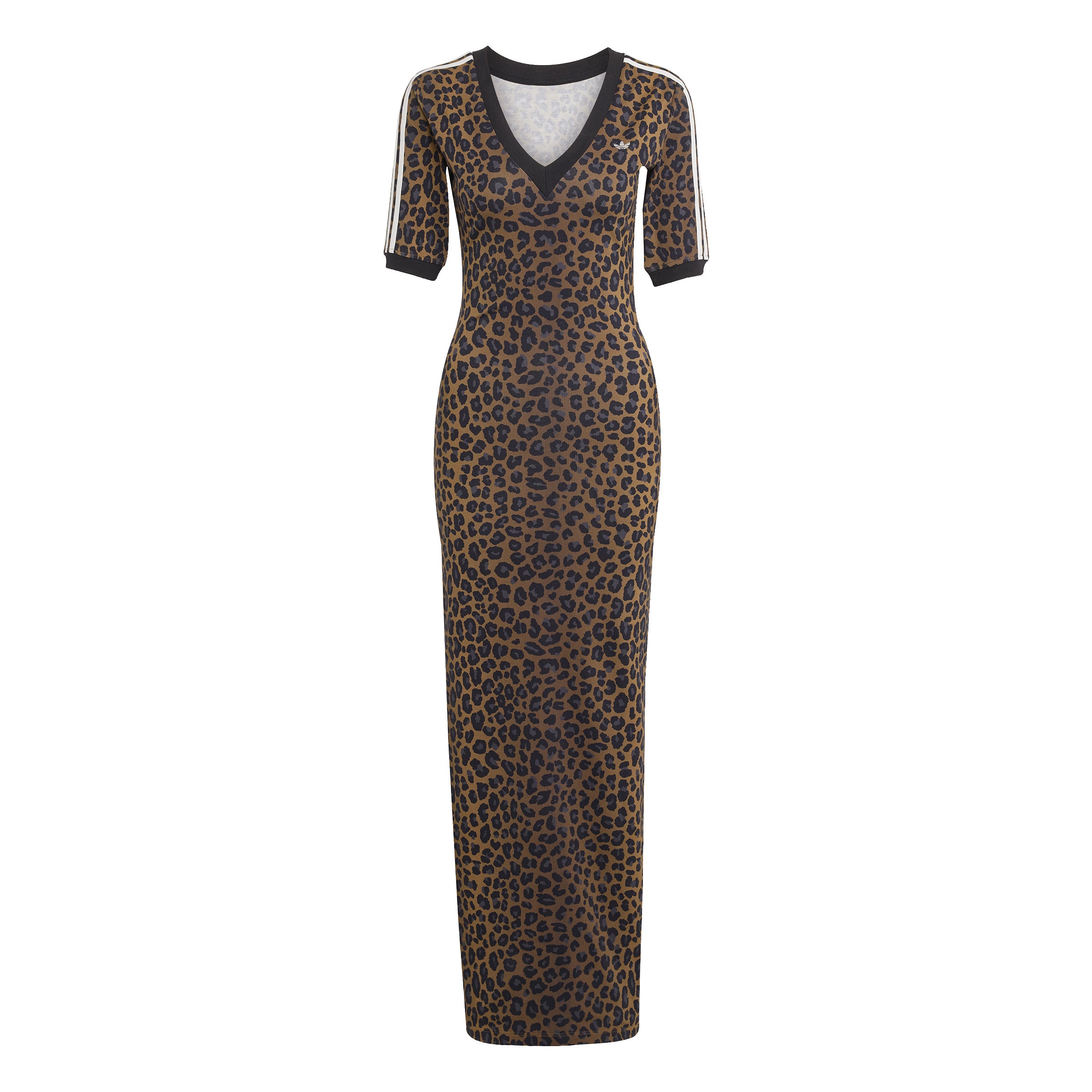 Multicolor Leopard V-Neck Maxi Dress