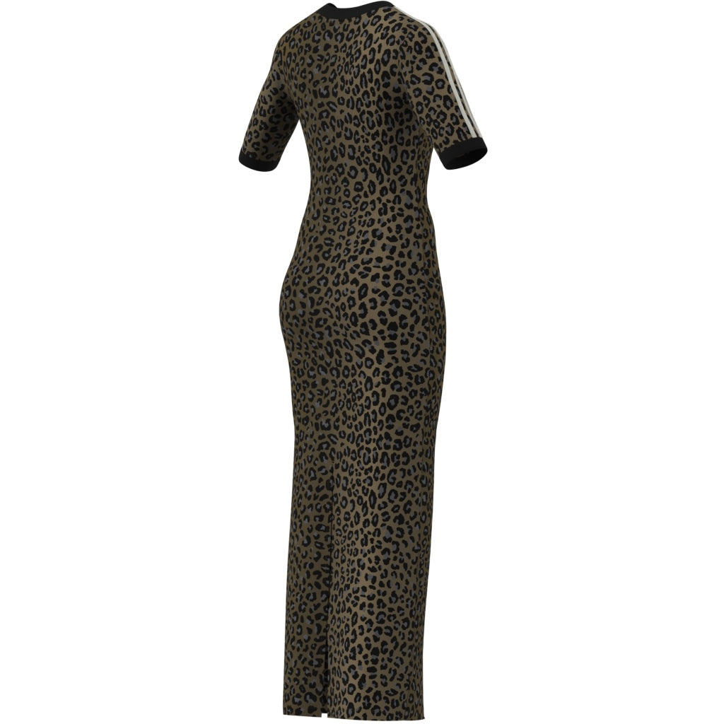 Multicolor Leopard V-Neck Maxi Dress
