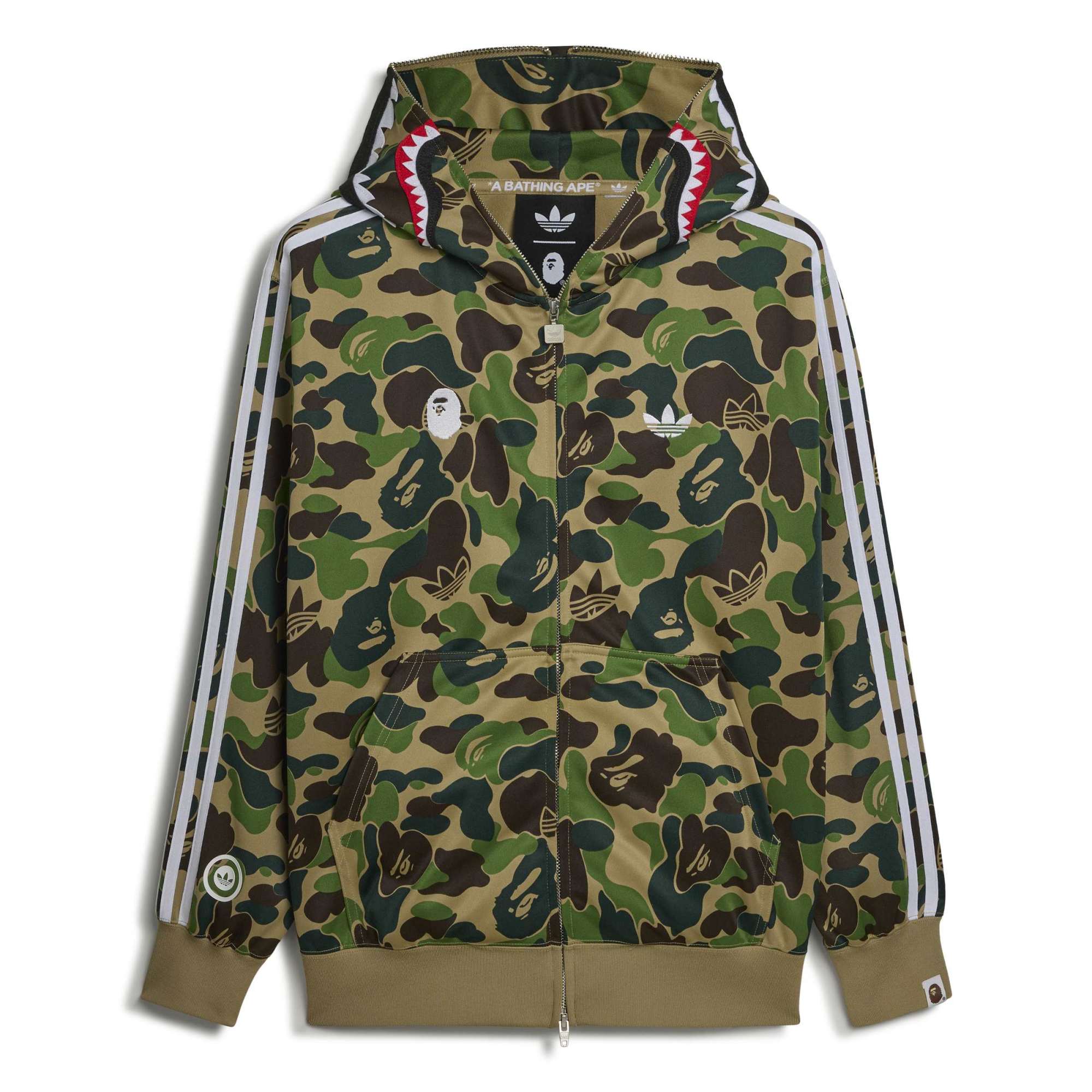 Shark Track Green Full Zip Hoodie