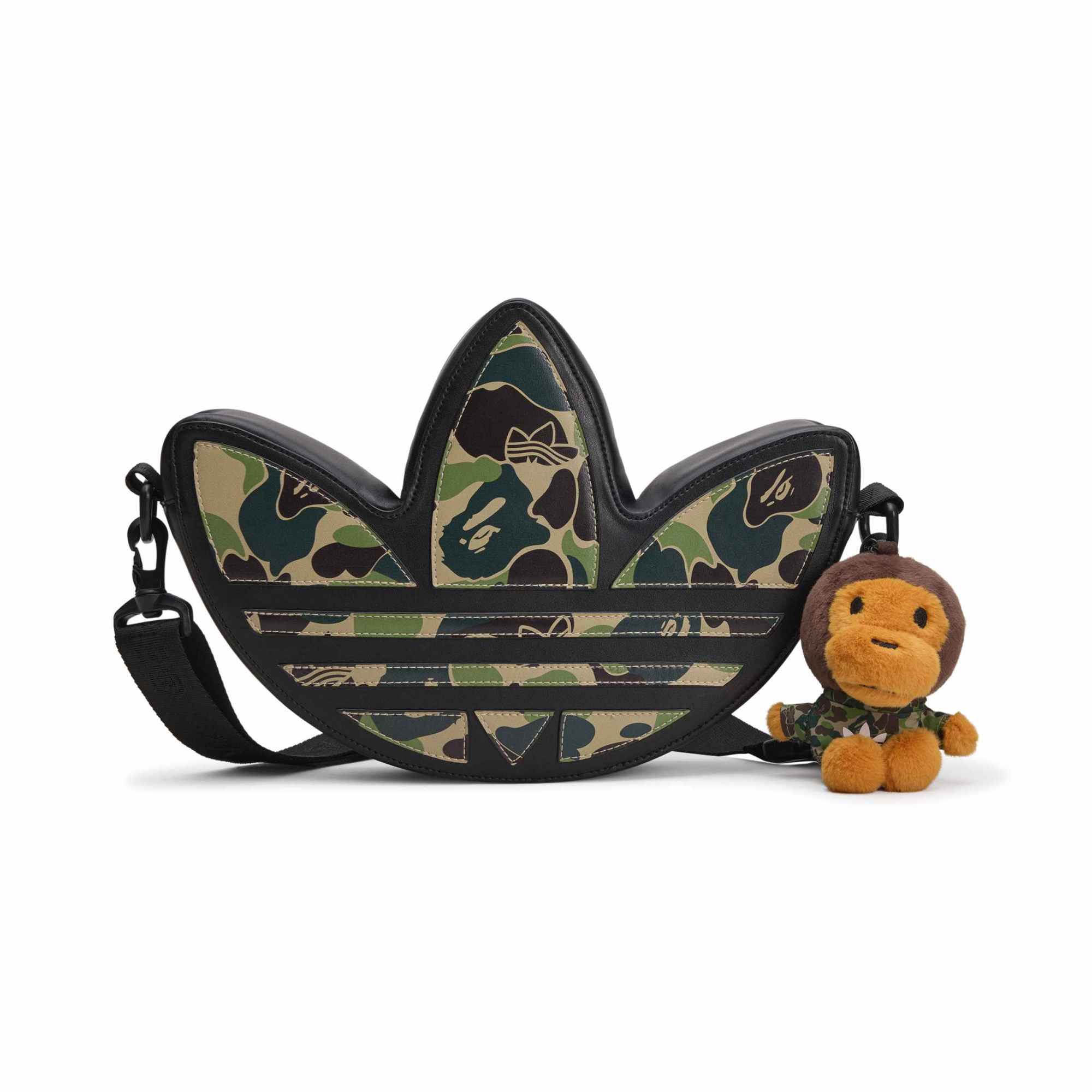 Trefoil Shoulder Black Bag