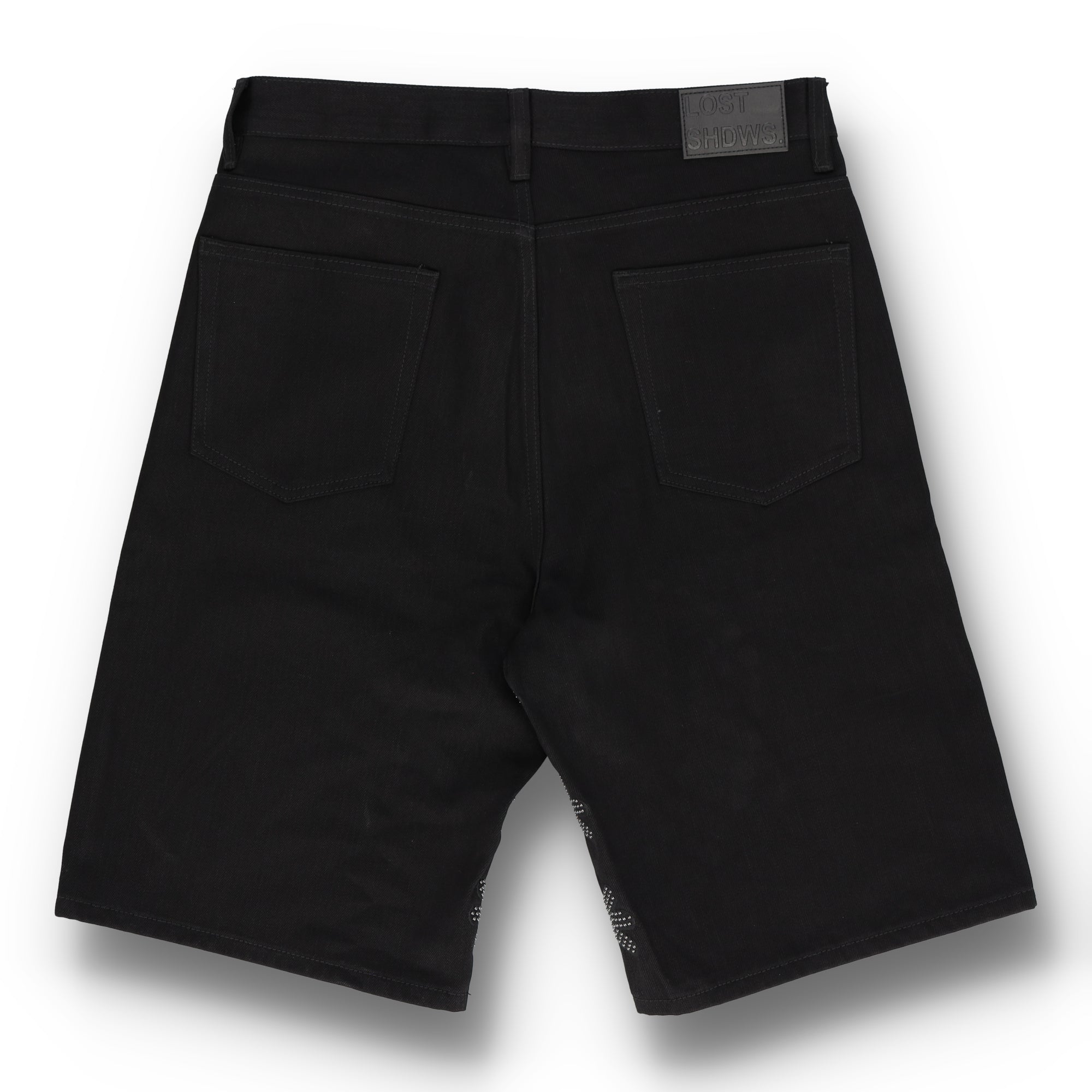 Studded Denim Shorts