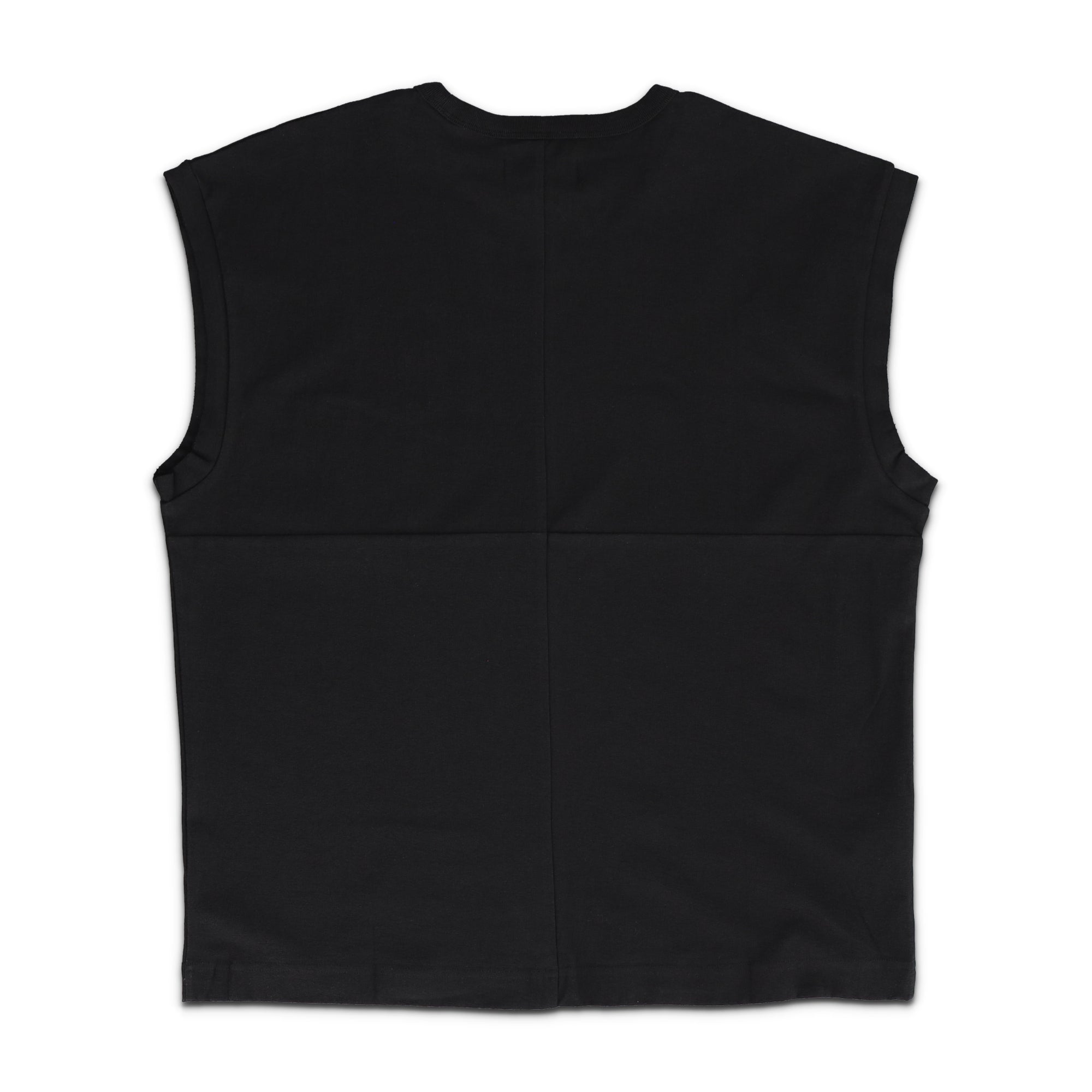Textured Jersey Sleeveless Top Black