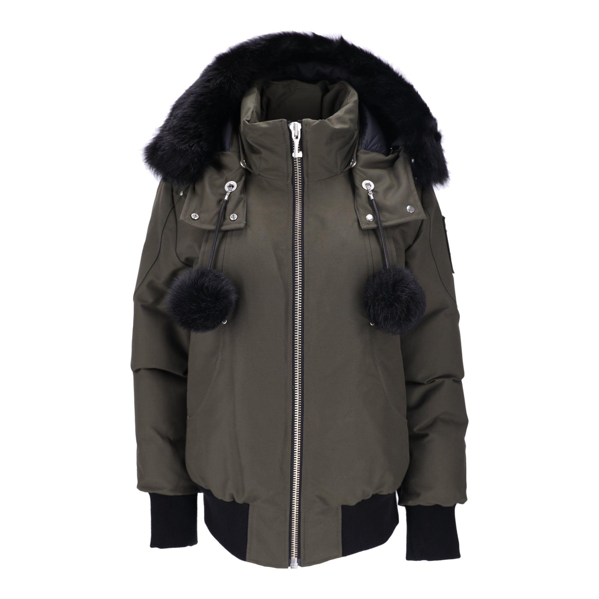 Debbie Dark Olive Bomber Jacket