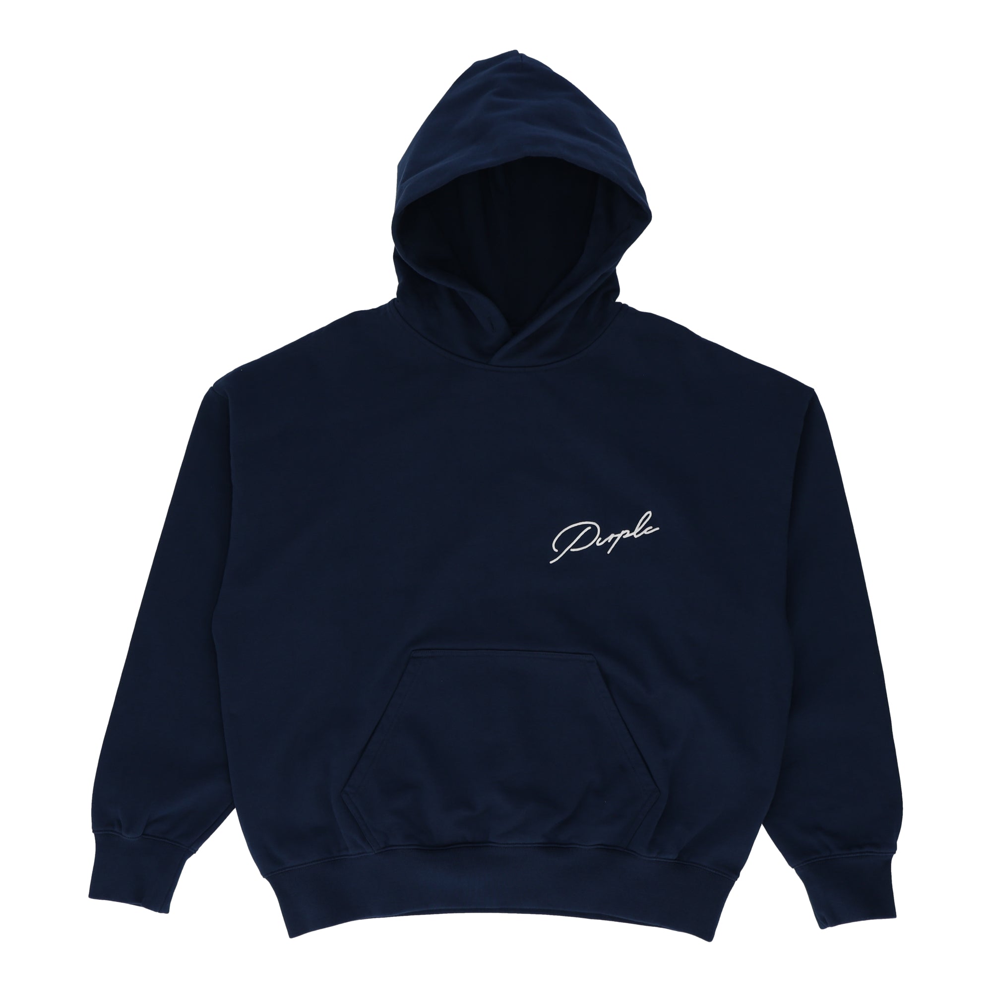 Mid Weight Fleece Navy Pullover Hoodie