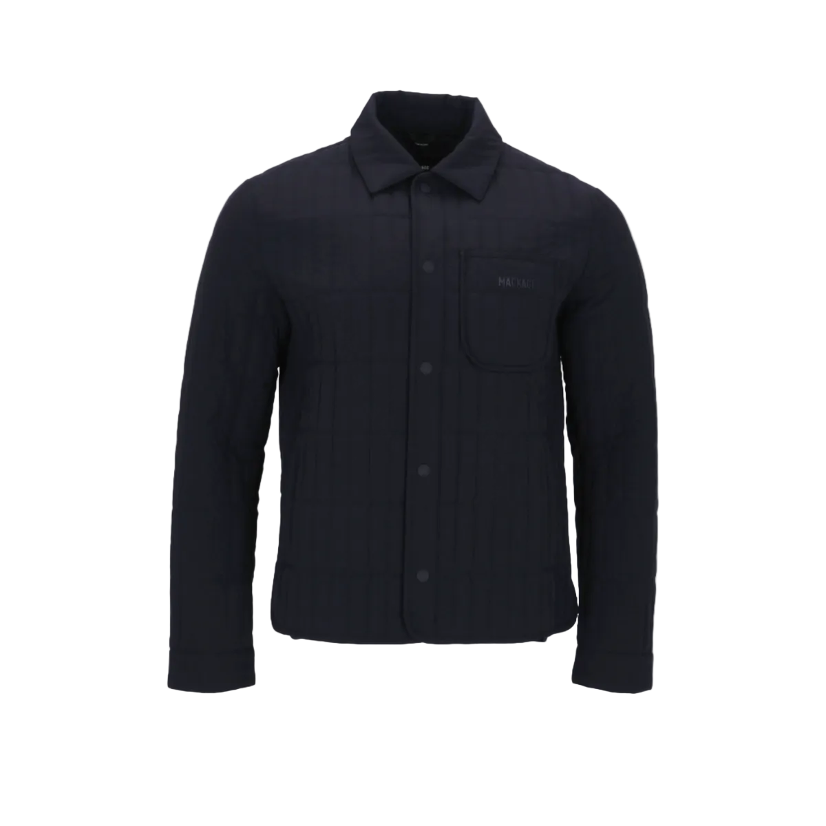 MATEO Vertical Quilted Jacket with Spread Collar