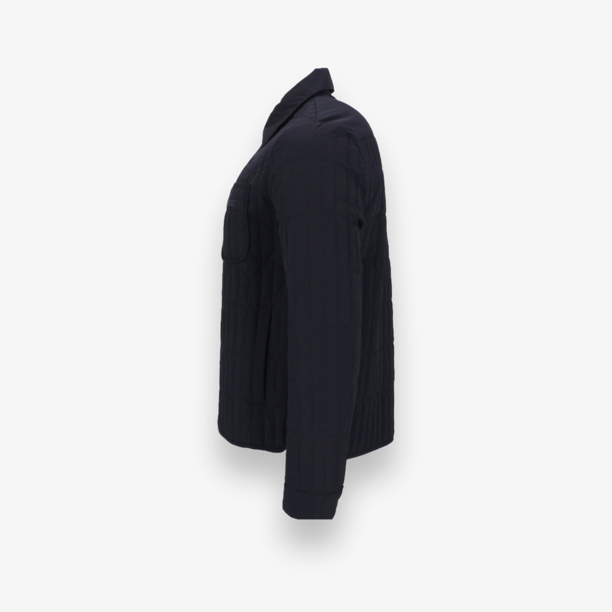 MATEO Vertical Quilted Jacket with Spread Collar