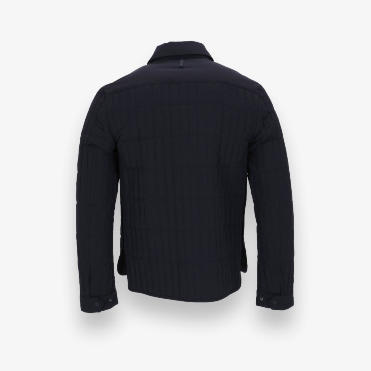 MATEO Vertical Quilted Jacket with Spread Collar