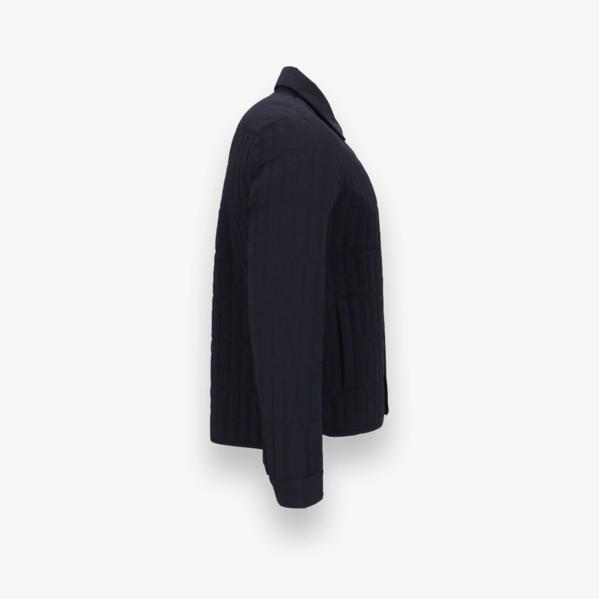 MATEO Vertical Quilted Jacket with Spread Collar