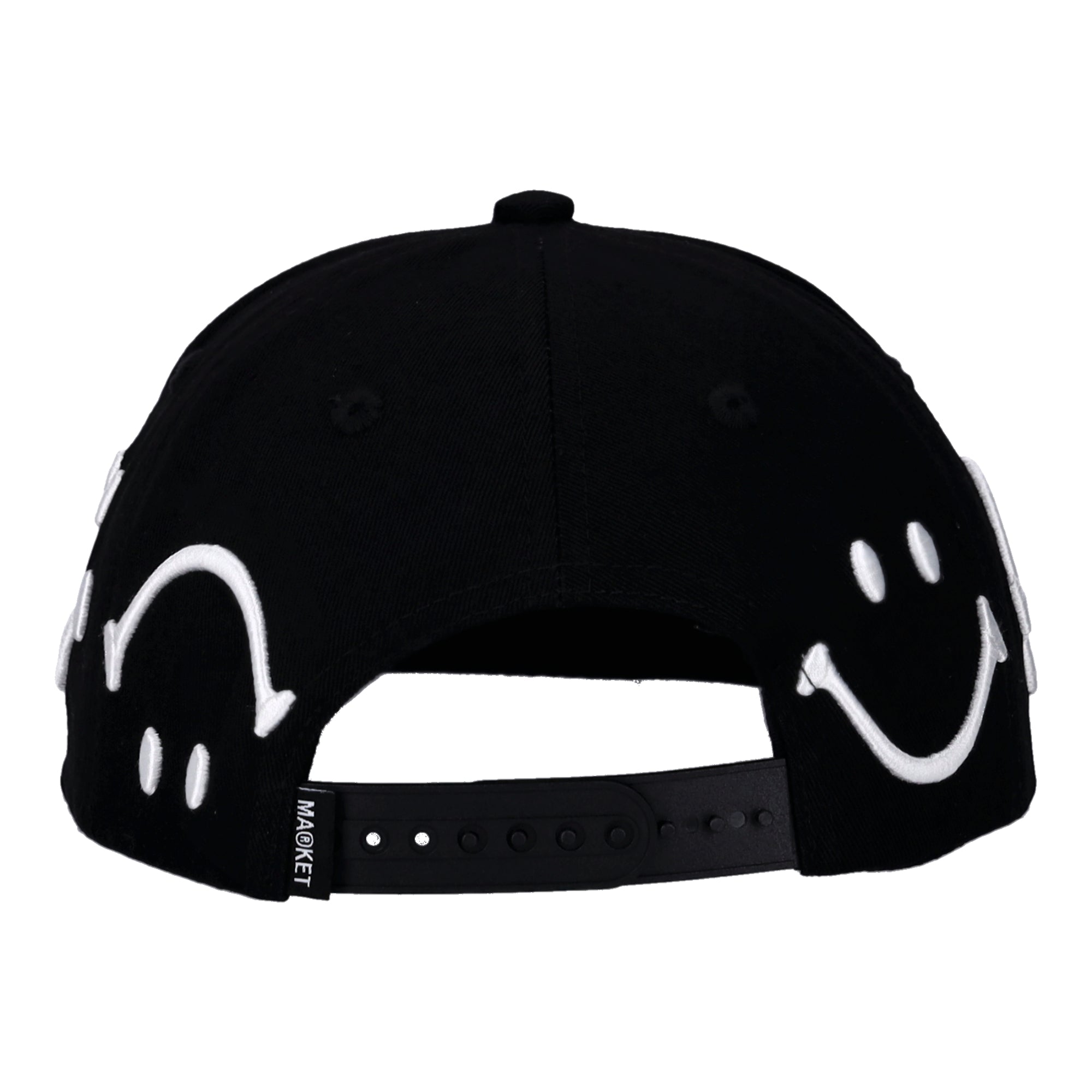 Smiley Face 6-Panel Black Hat