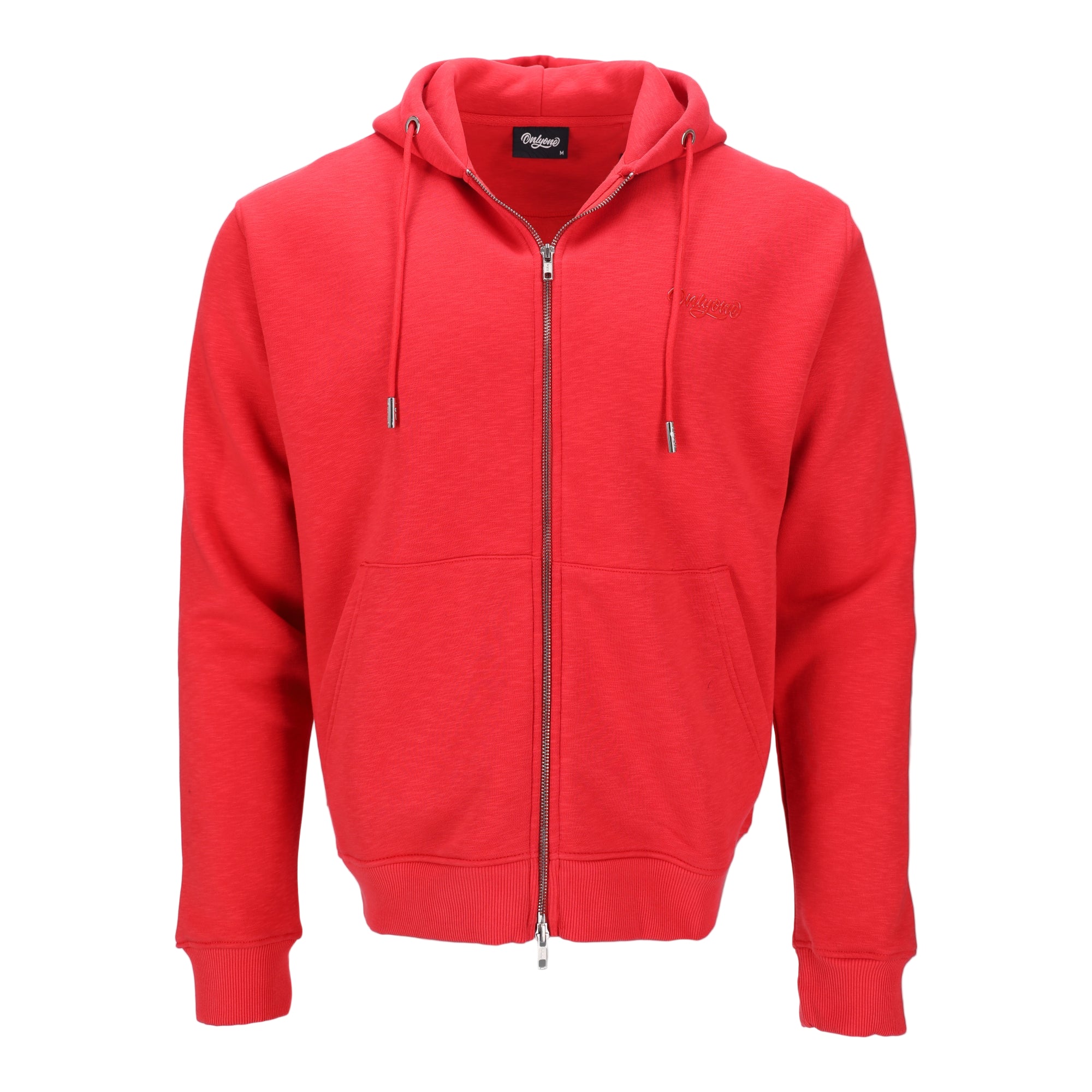 Only One Everyday Red Full Zip Hoodie