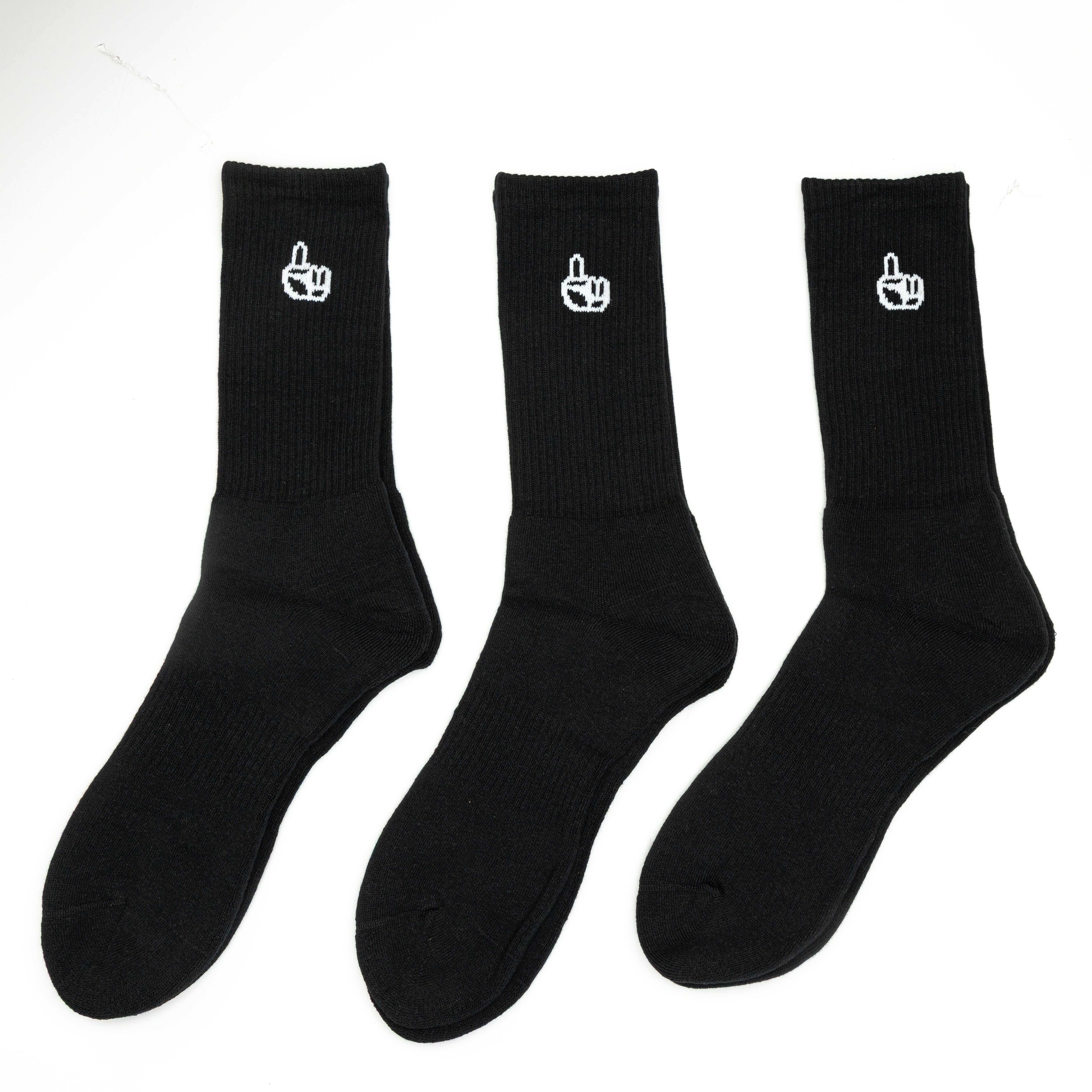 Smaller Finger Logo Pack of 3 Crew Sock