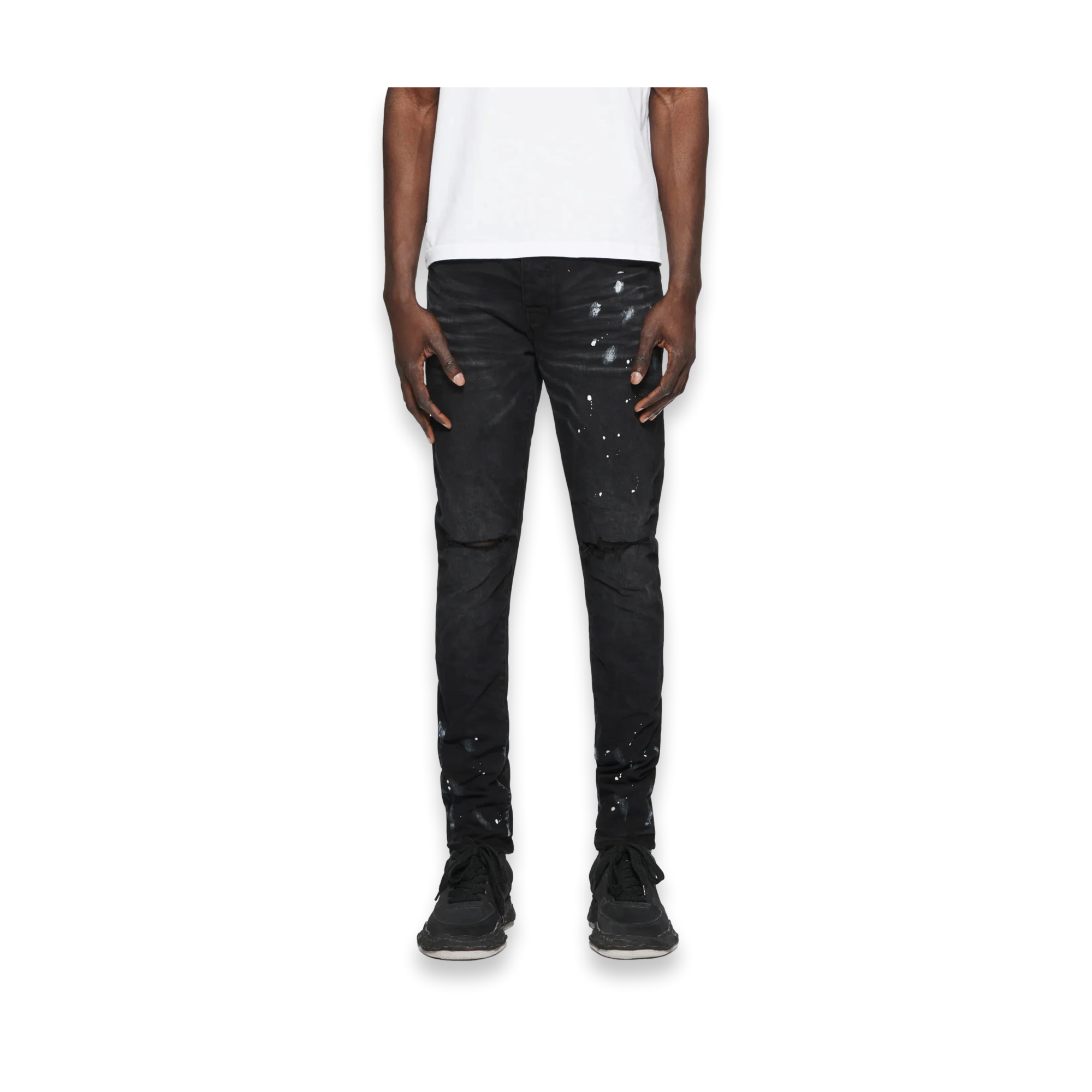 Black Resin Knee Slit