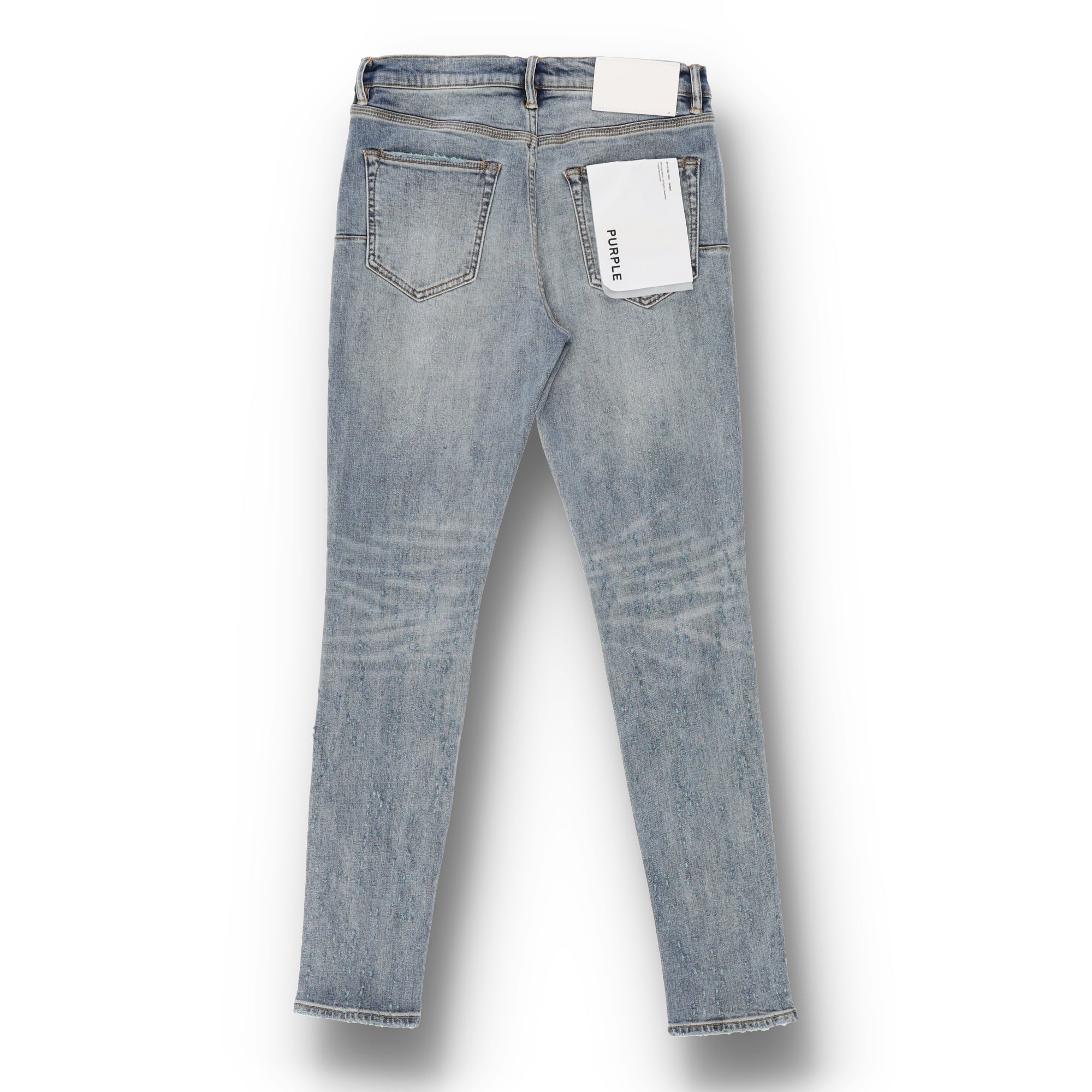 Color Weft Buckshot Blue Jeans