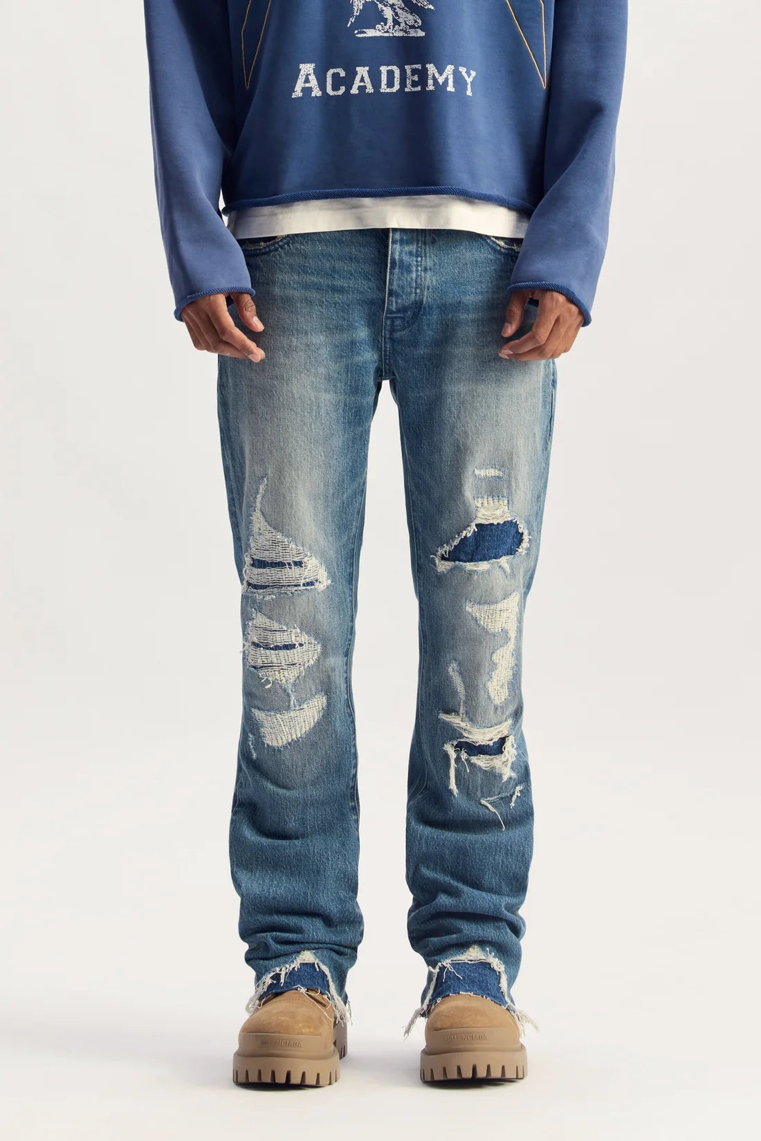 Purple-VINTAGE HEAVY DESTROY JEANS