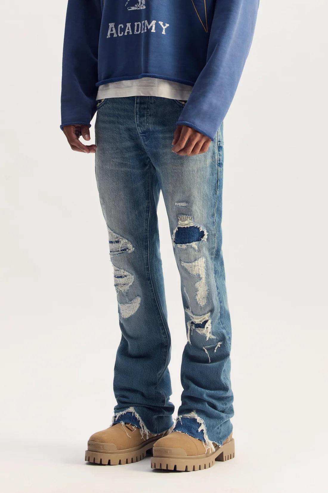 Purple-VINTAGE HEAVY DESTROY JEANS