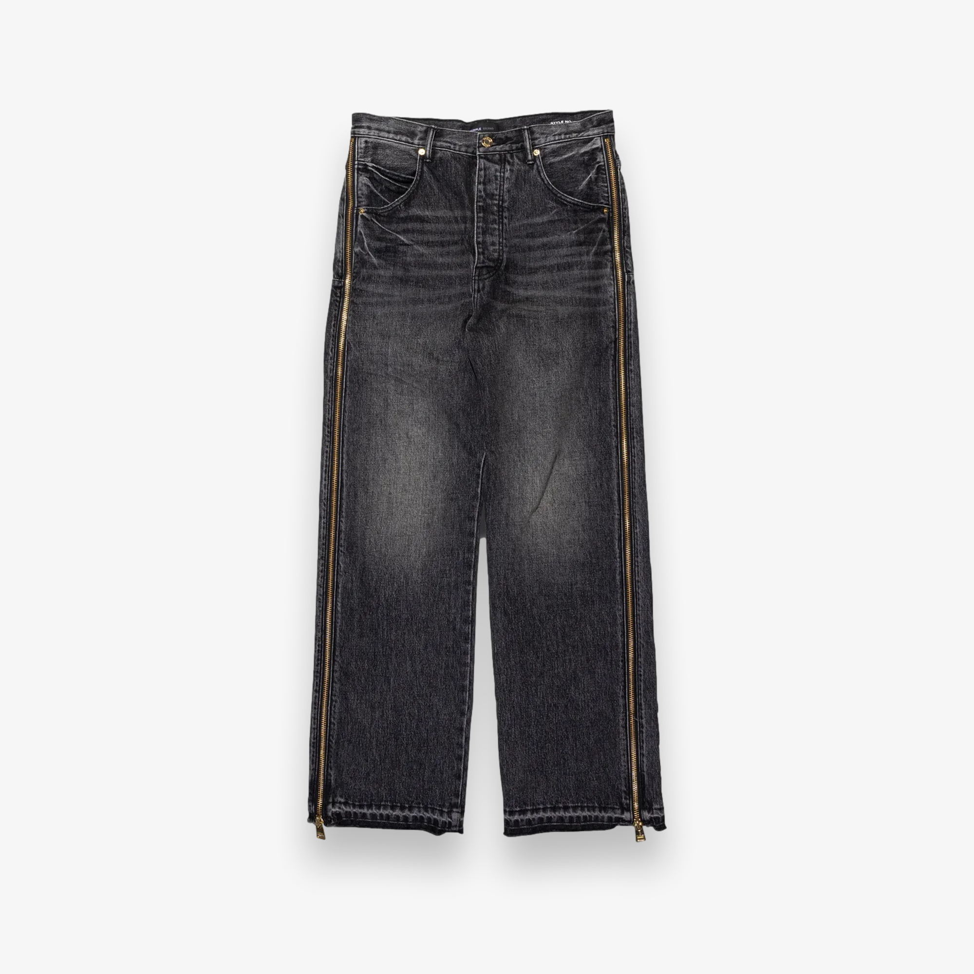 Full Side Zip Faded Denim Jeans – WOODstack Full Side Zip Faded Denim Jeans – WOODstack