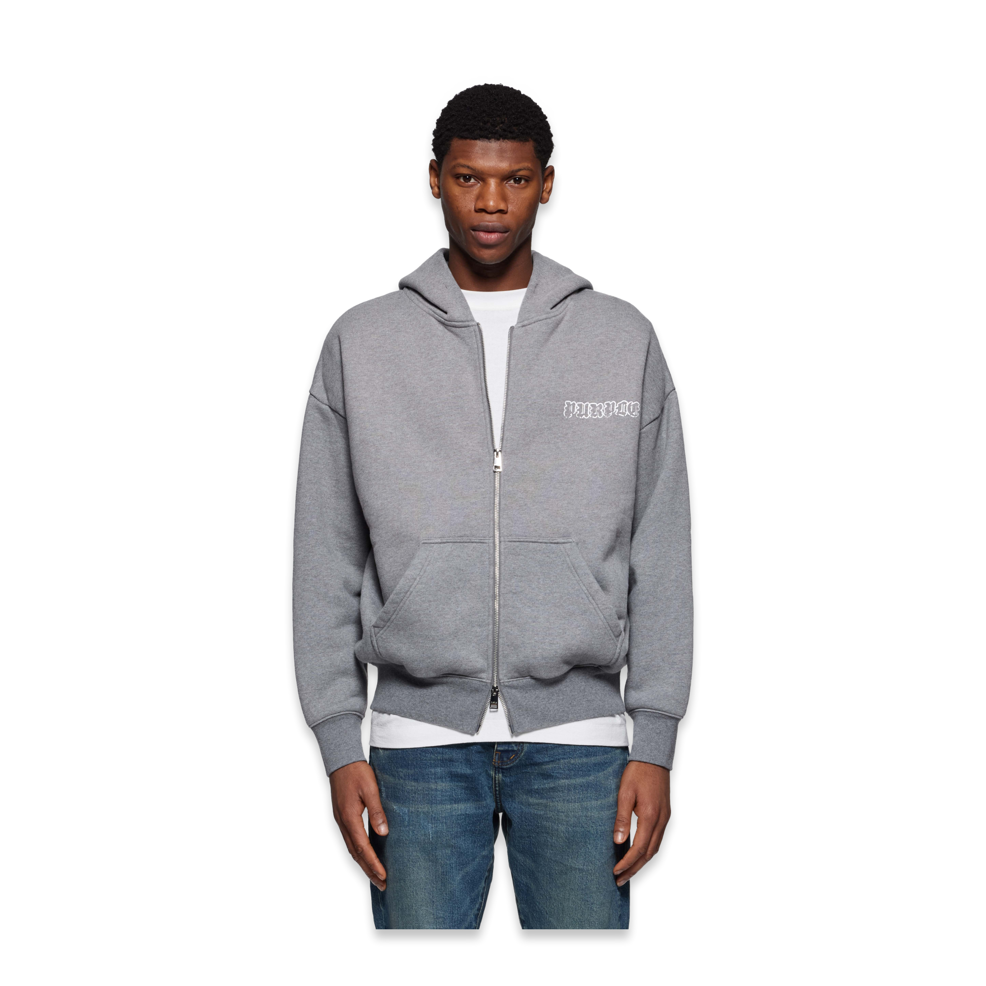 Gothic Wordmark Drip Full-Zip Hoodie