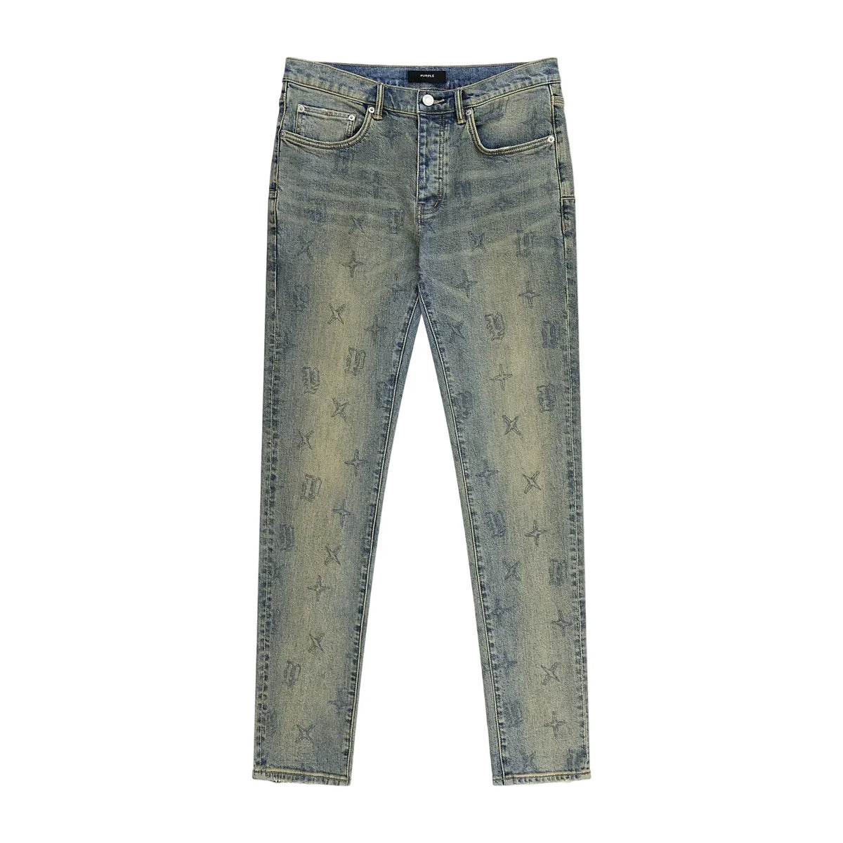 Purple-SKINNY GOTHIC WIRE MONO JEANS