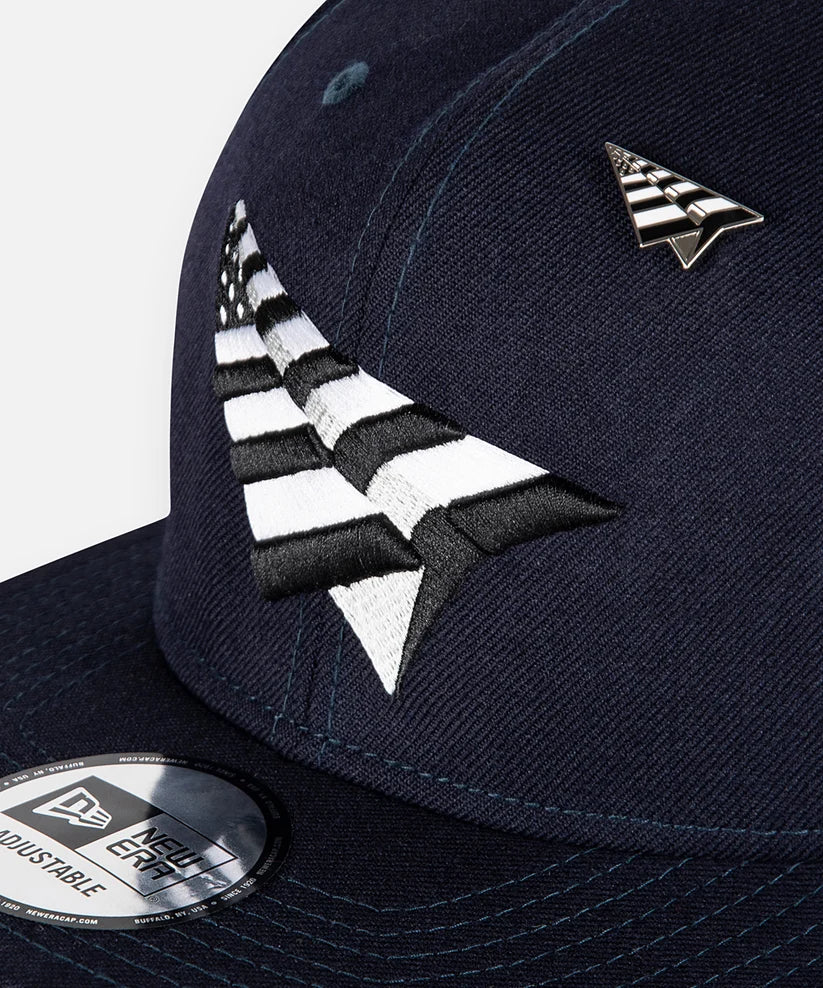 Navy Boy Old School Snapback Hat