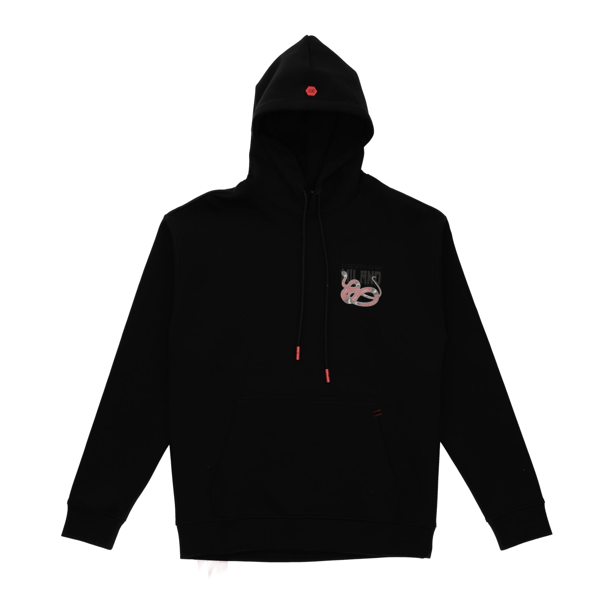Milano Snake Pullover Hoodie Black