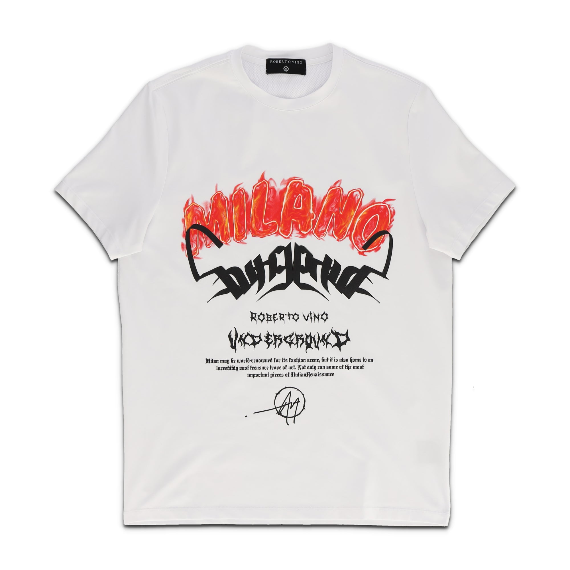 Milano Flame RV Cracks T shirt White