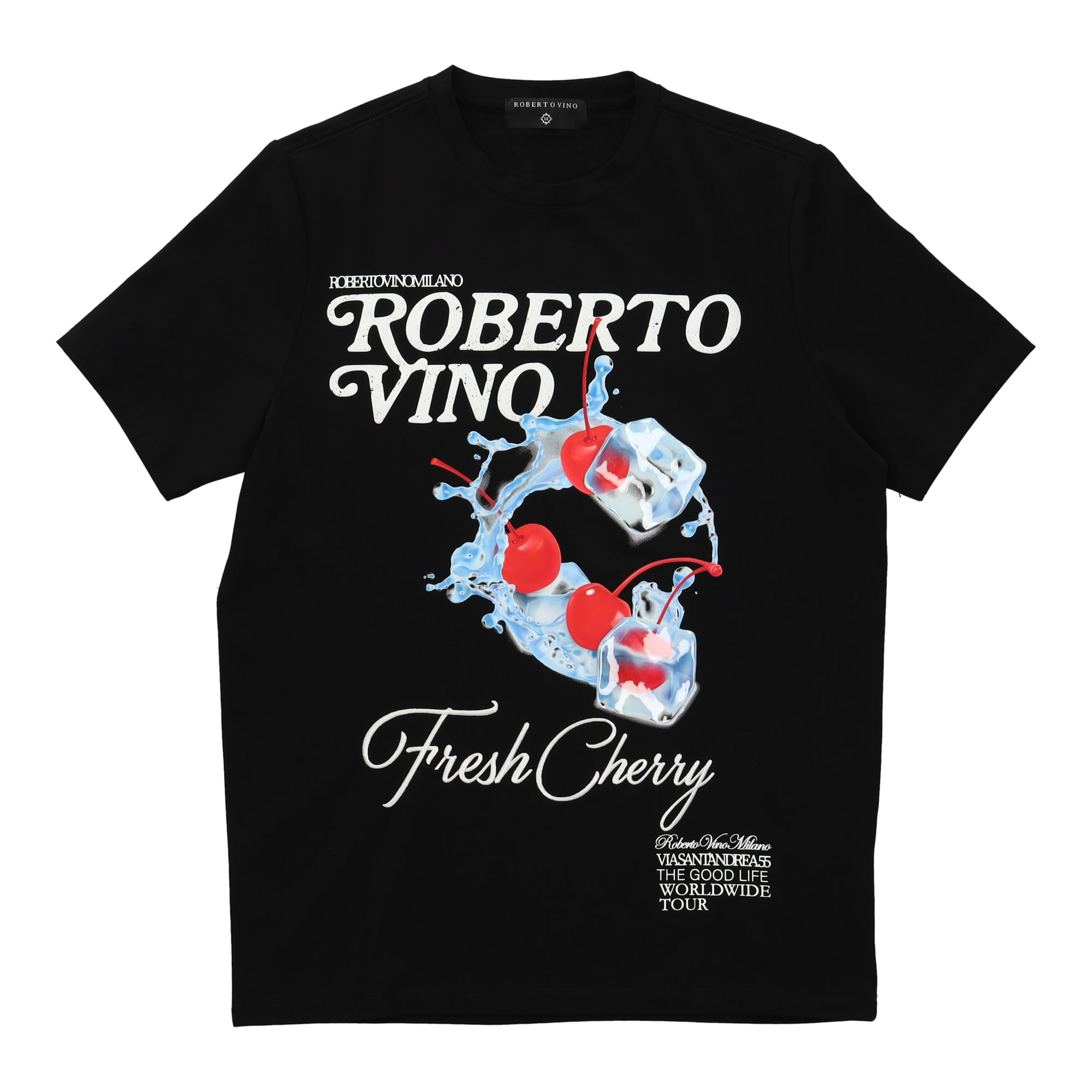 Fresh Cherry Tee Black