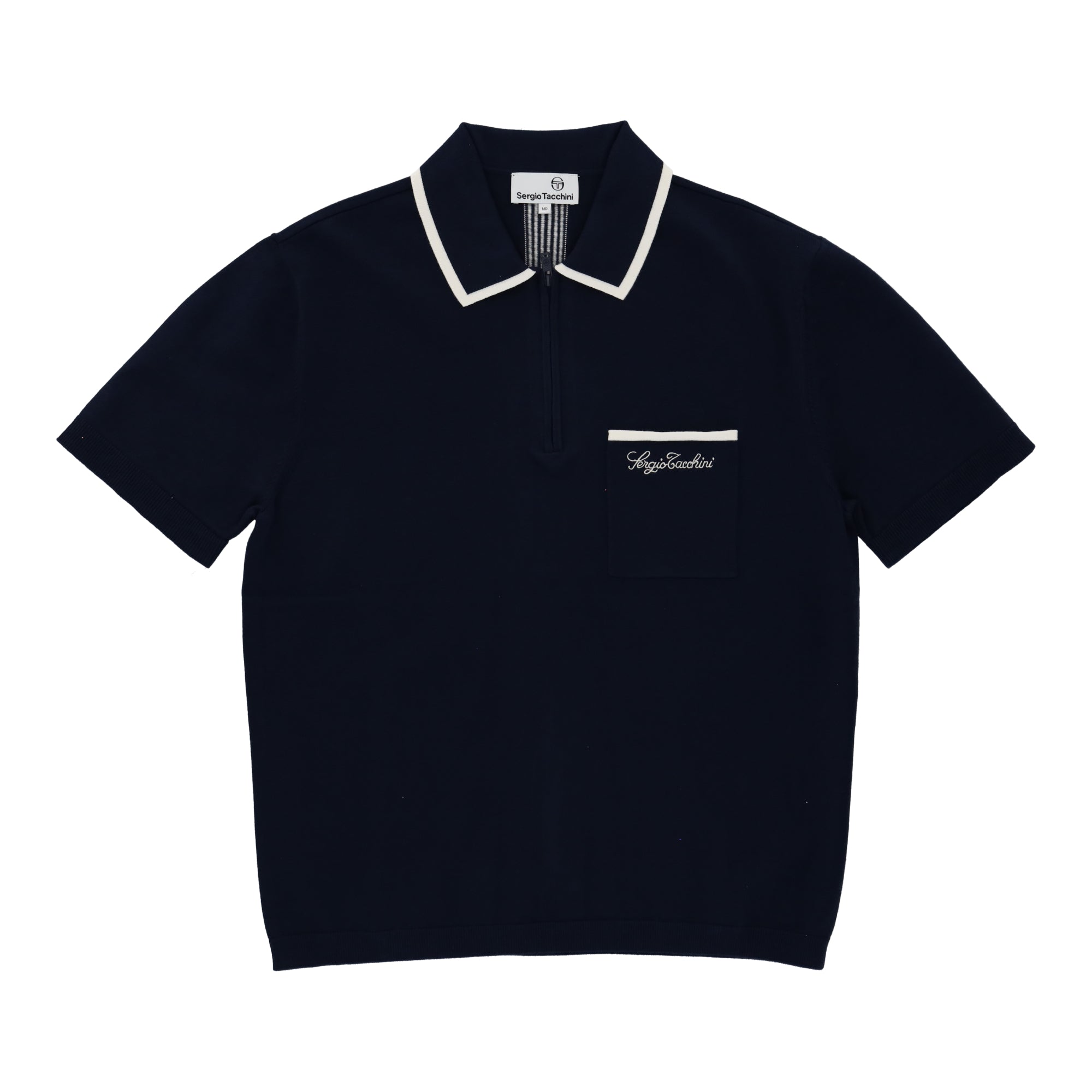 Enzo Knit Polo- Maritime Blue