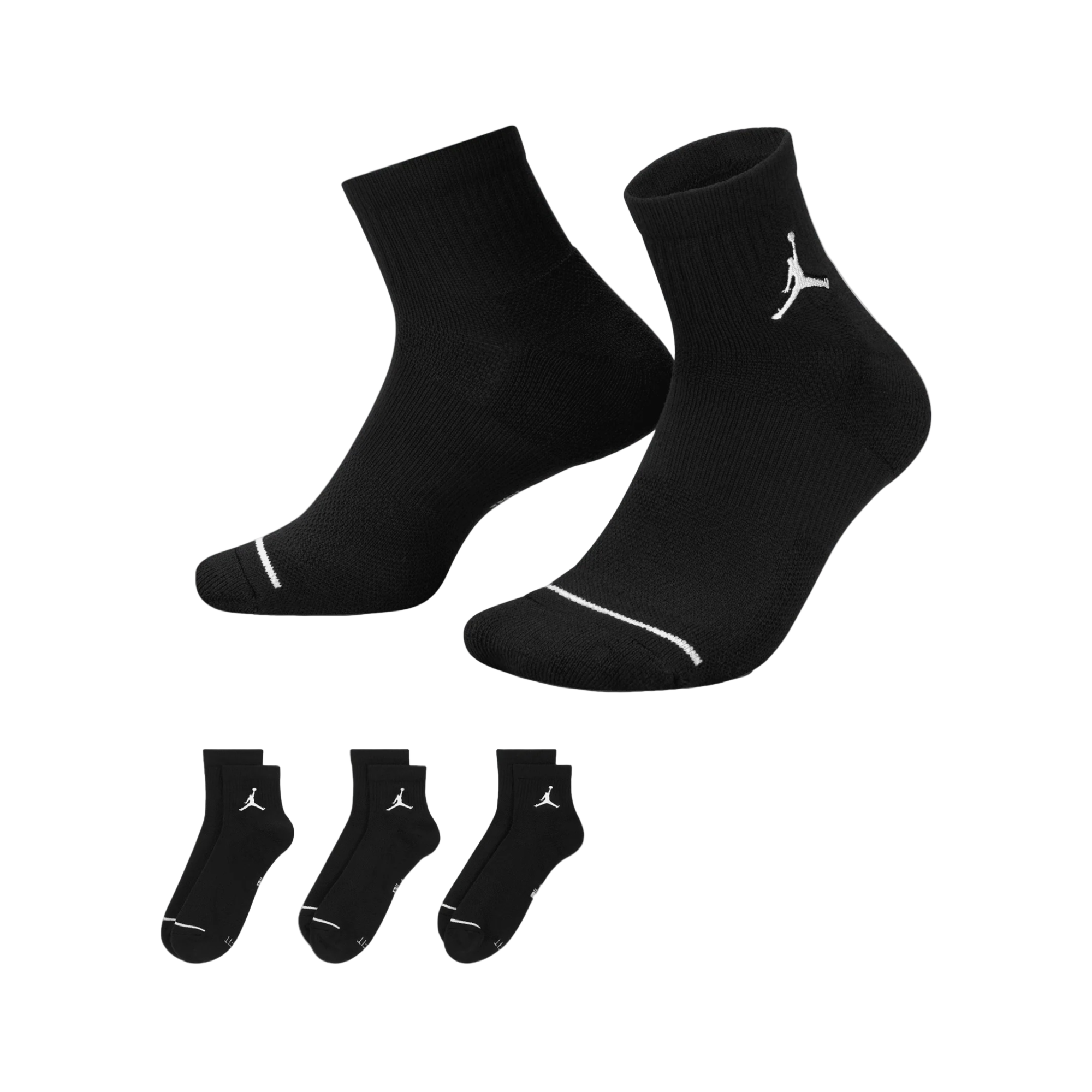 Jumpman Qtr 3 PK Socks