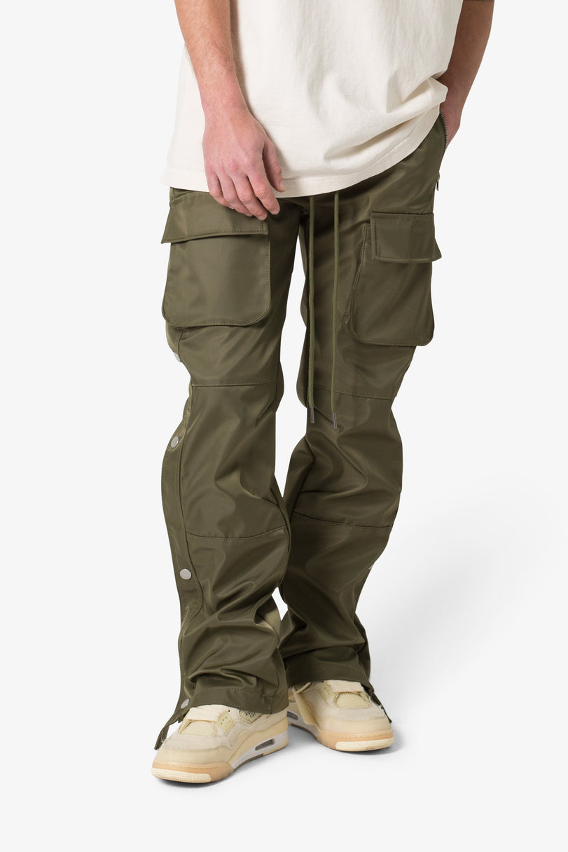 MNML-Snap Front Cargo Pants-Green