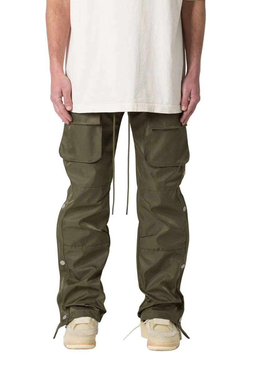 MNML-Snap Front Cargo Pants-Green