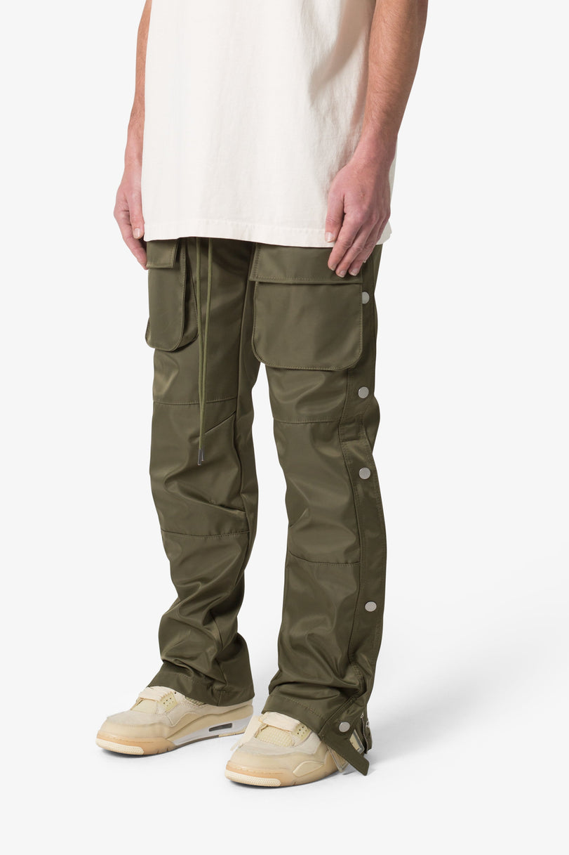 MNML-Snap Front Cargo Pants-Green