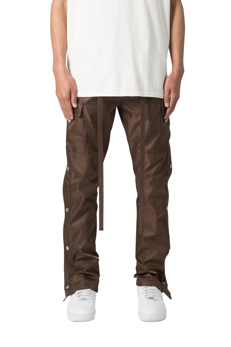 MNML-Snap Zipper II Cargo Pants-Brown