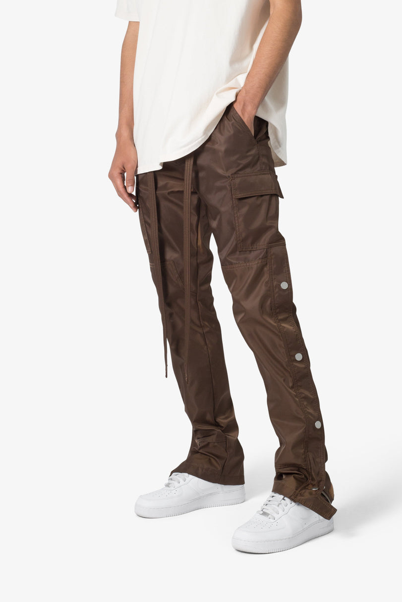MNML-Snap Zipper II Cargo Pants-Brown