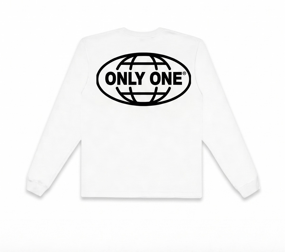 Only One Worldwide Long Sleeve White Crewneck