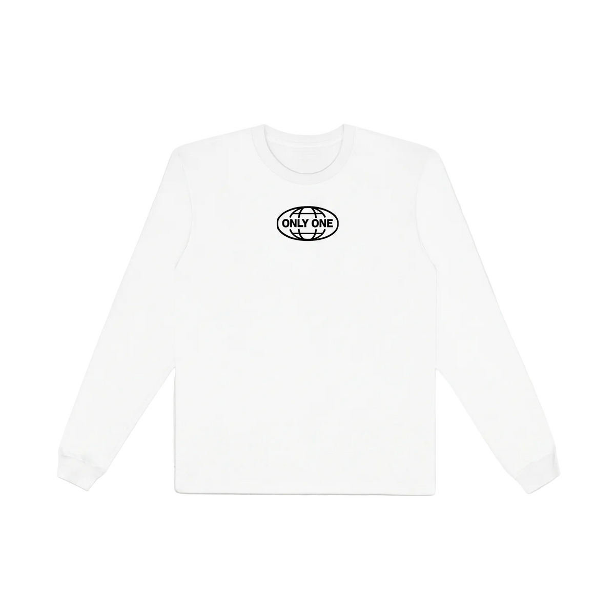 Only One Worldwide Long Sleeve White Crewneck