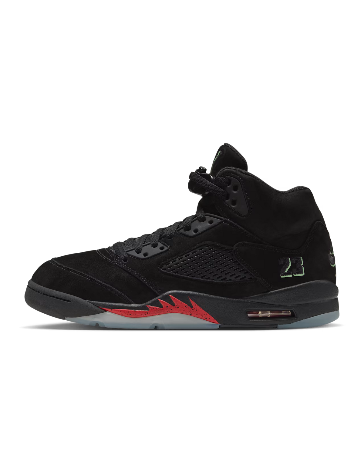Air Jordan 5 'Halloween' 'Black and Picante Red
