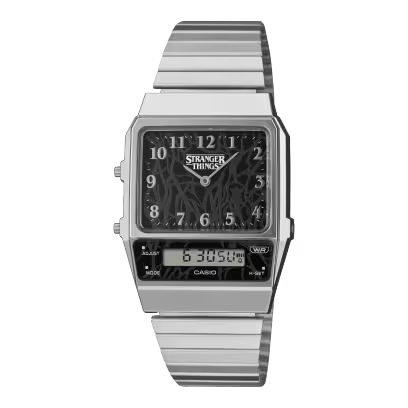 Casio x Stranger Things Silver Analog & Digital Watch AQ-800EST-1A