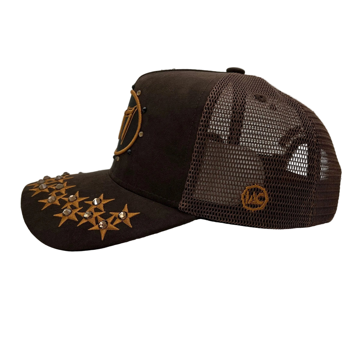 V1 Diamond 777Suede Brown Trucker Hat