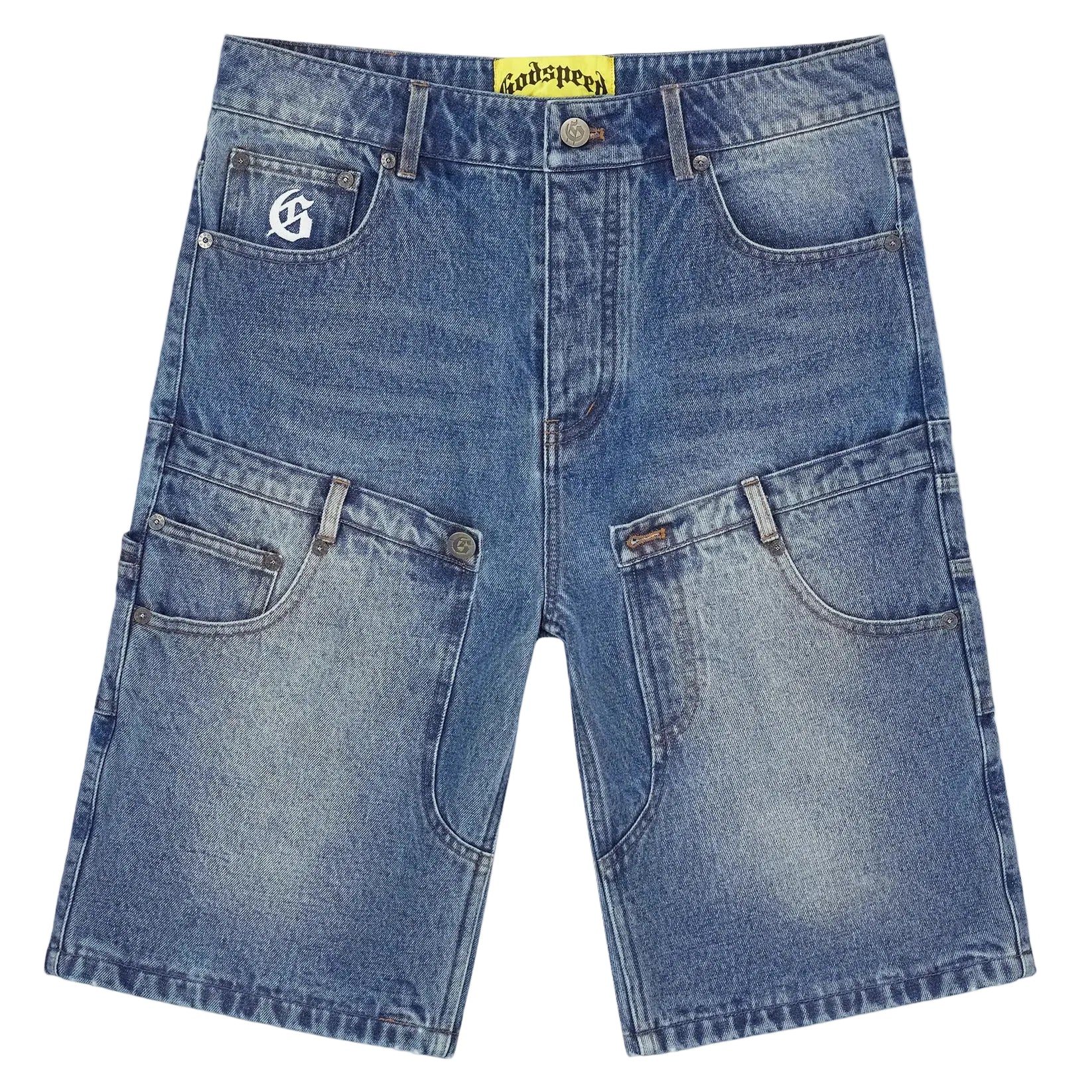 Twin Panel Blue Denim Blue Shorts